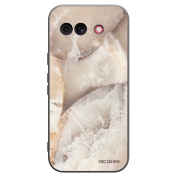 Picasee silikonski črni ovitek za Google Pixel 10a - Cream marble