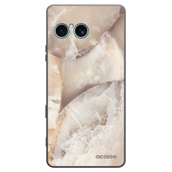 Picasee silikonski črni ovitek za Sony Xperia 10 VII - Cream marble