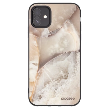 Picasee silikonski črni ovitek za Apple iPhone 11 - Cream marble