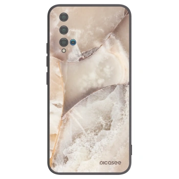 Picasee silikonski črni ovitek za Huawei Nova 5T - Cream marble