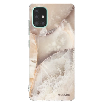 Picasee silikonski prozorni ovitek za Samsung Galaxy A51 A515F - Cream marble