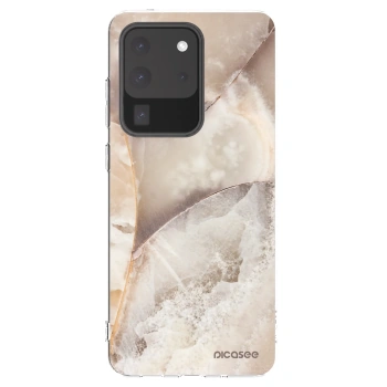 Picasee silikonski prozorni ovitek za Samsung Galaxy S20 Ultra 5G G988F - Cream marble