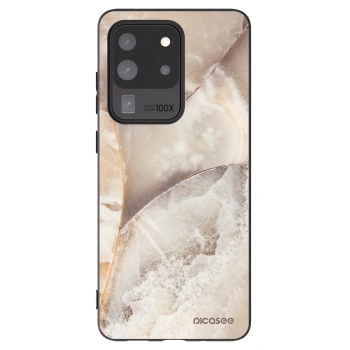 Picasee silikonski črni ovitek za Samsung Galaxy S20 Ultra 5G G988F - Cream marble