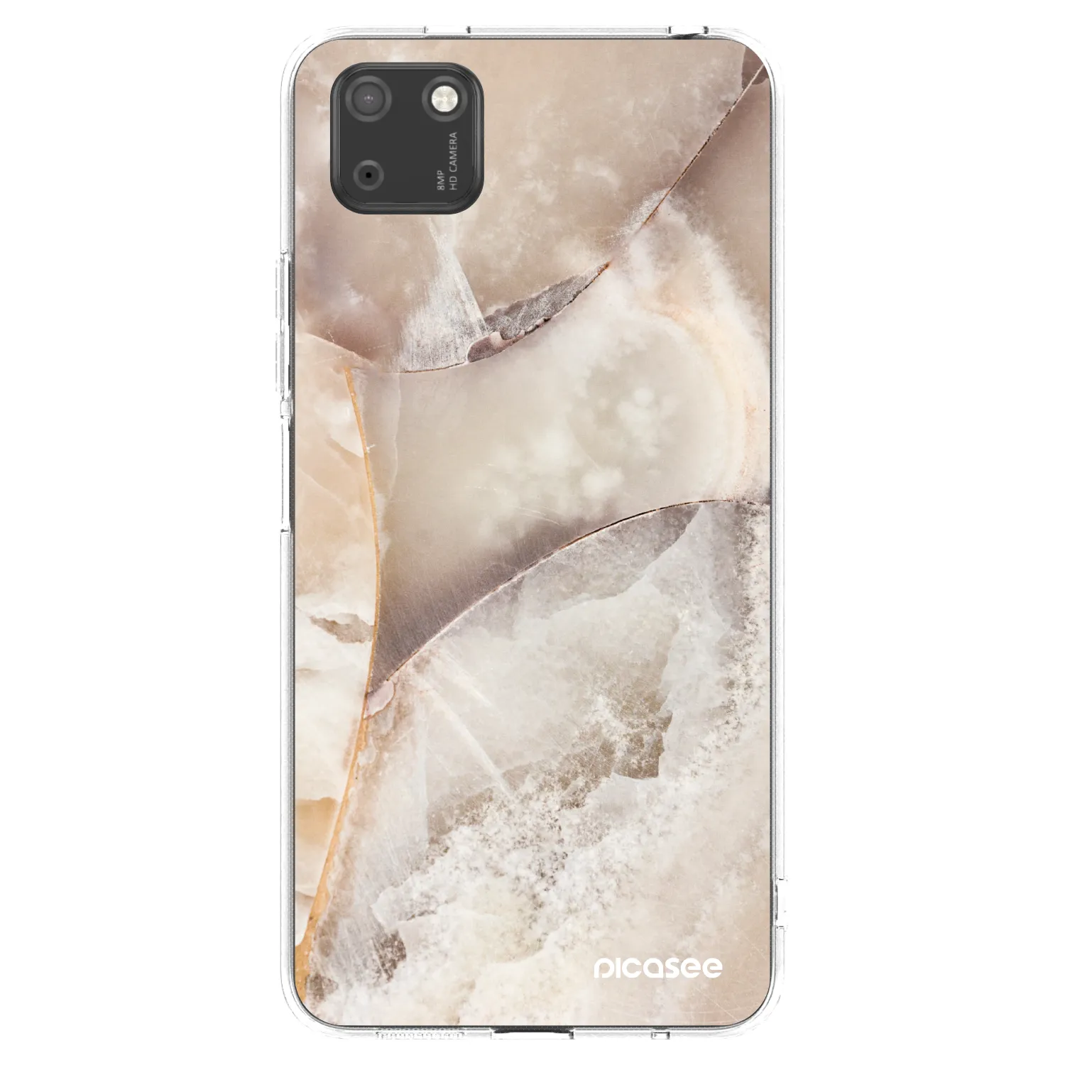 Picasee silikonski prozorni ovitek za Huawei Y5P - Cream marble