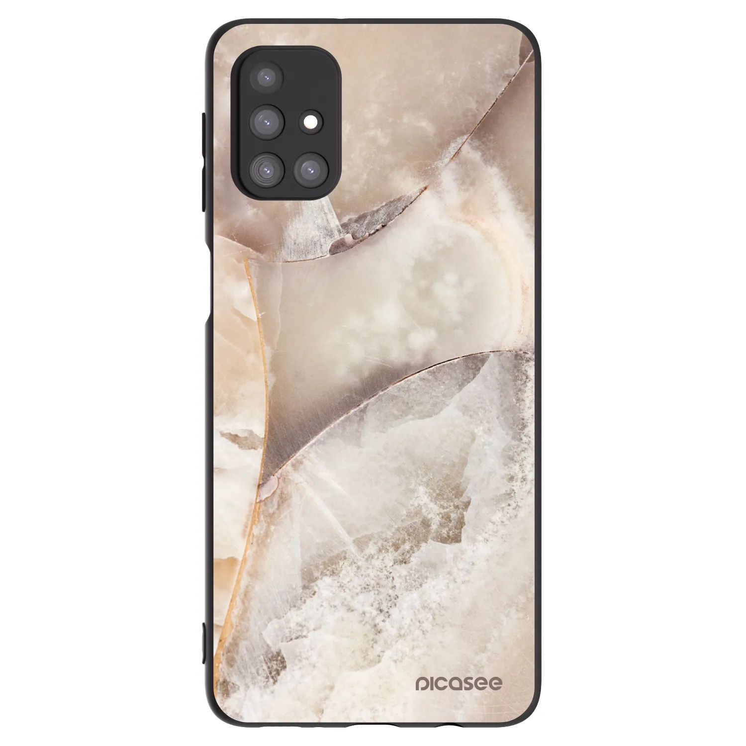 Picasee silikonski črni ovitek za Samsung Galaxy M31s - Cream marble