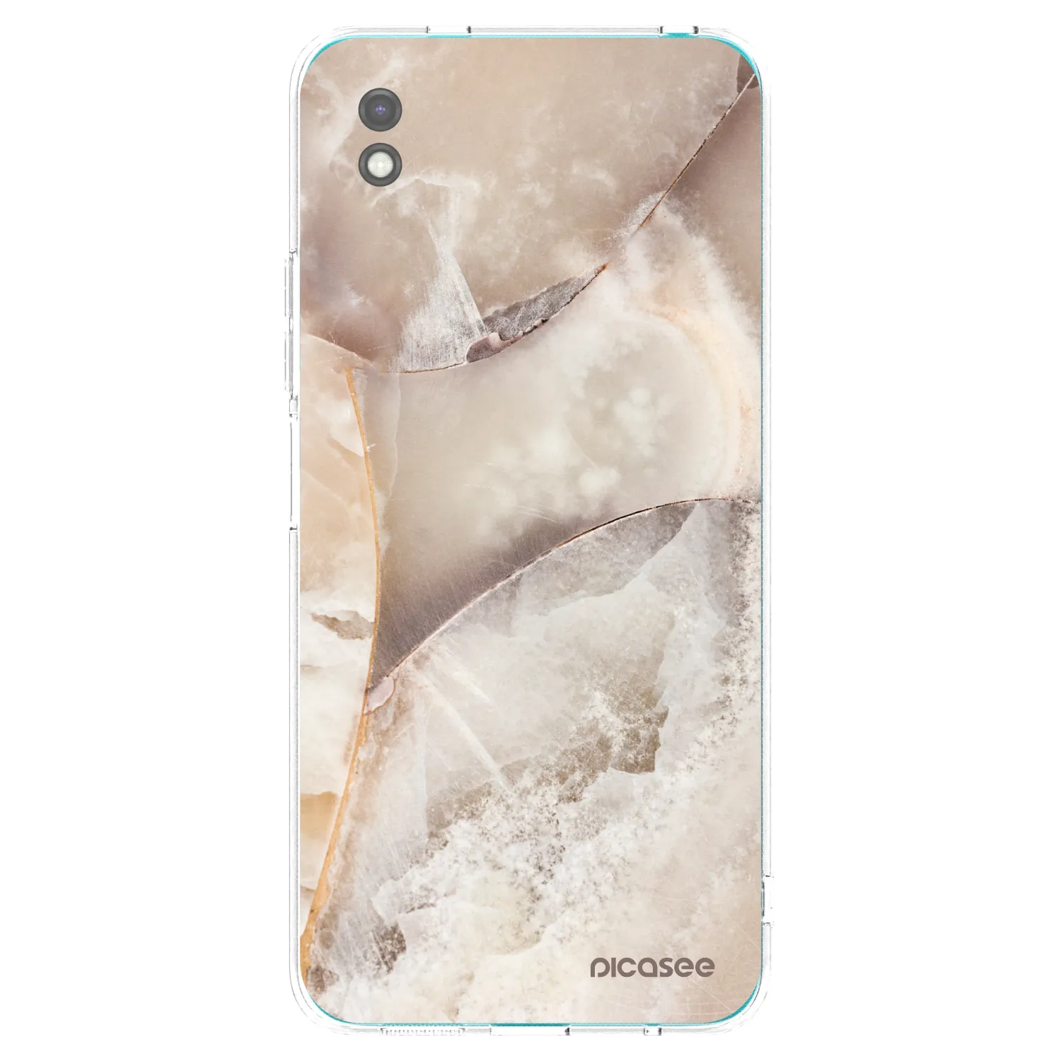 Picasee silikonski črni ovitek za Xiaomi Redmi 9A - Cream marble