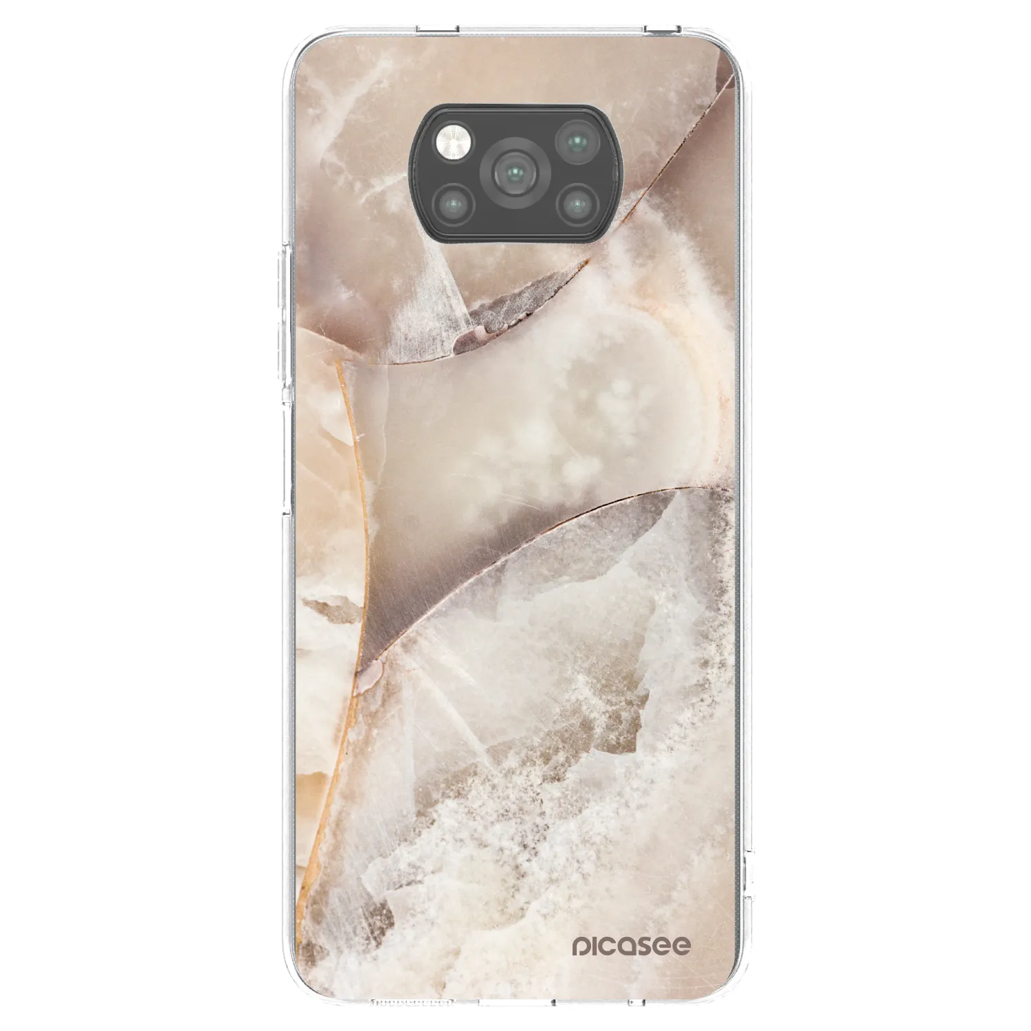 Picasee silikonski črni ovitek za Xiaomi Poco X3 - Cream marble
