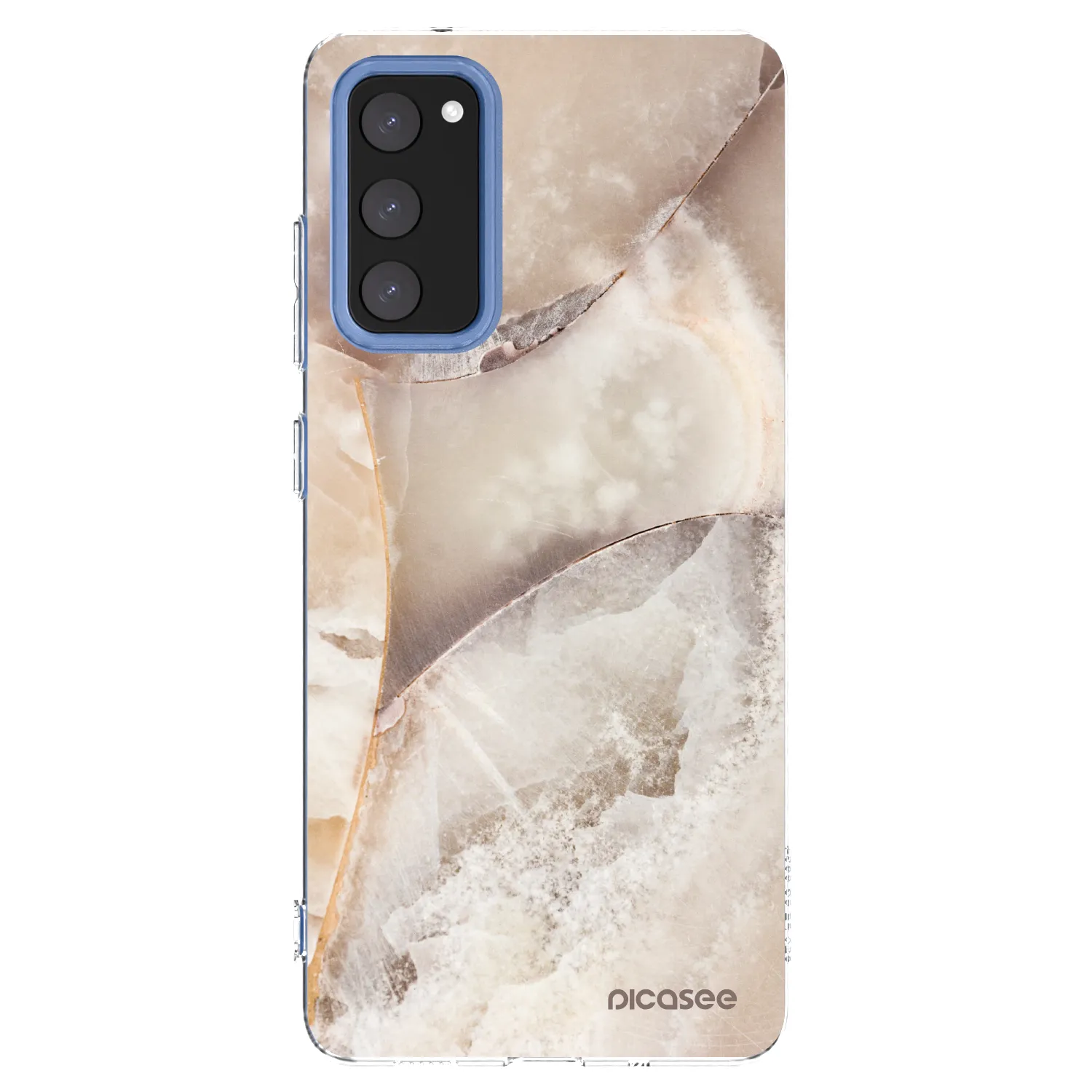 Picasee silikonski prozorni ovitek za Samsung Galaxy S20 FE - Cream marble