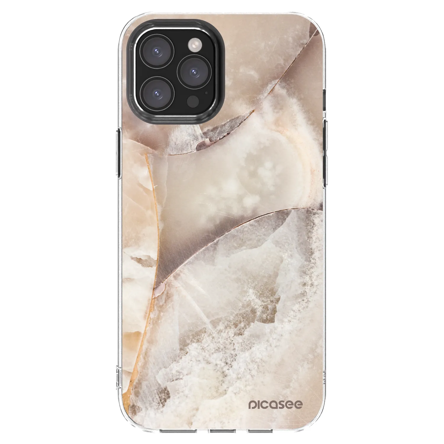 Picasee silikonski prozorni ovitek za Apple iPhone 12 Pro Max - Cream marble