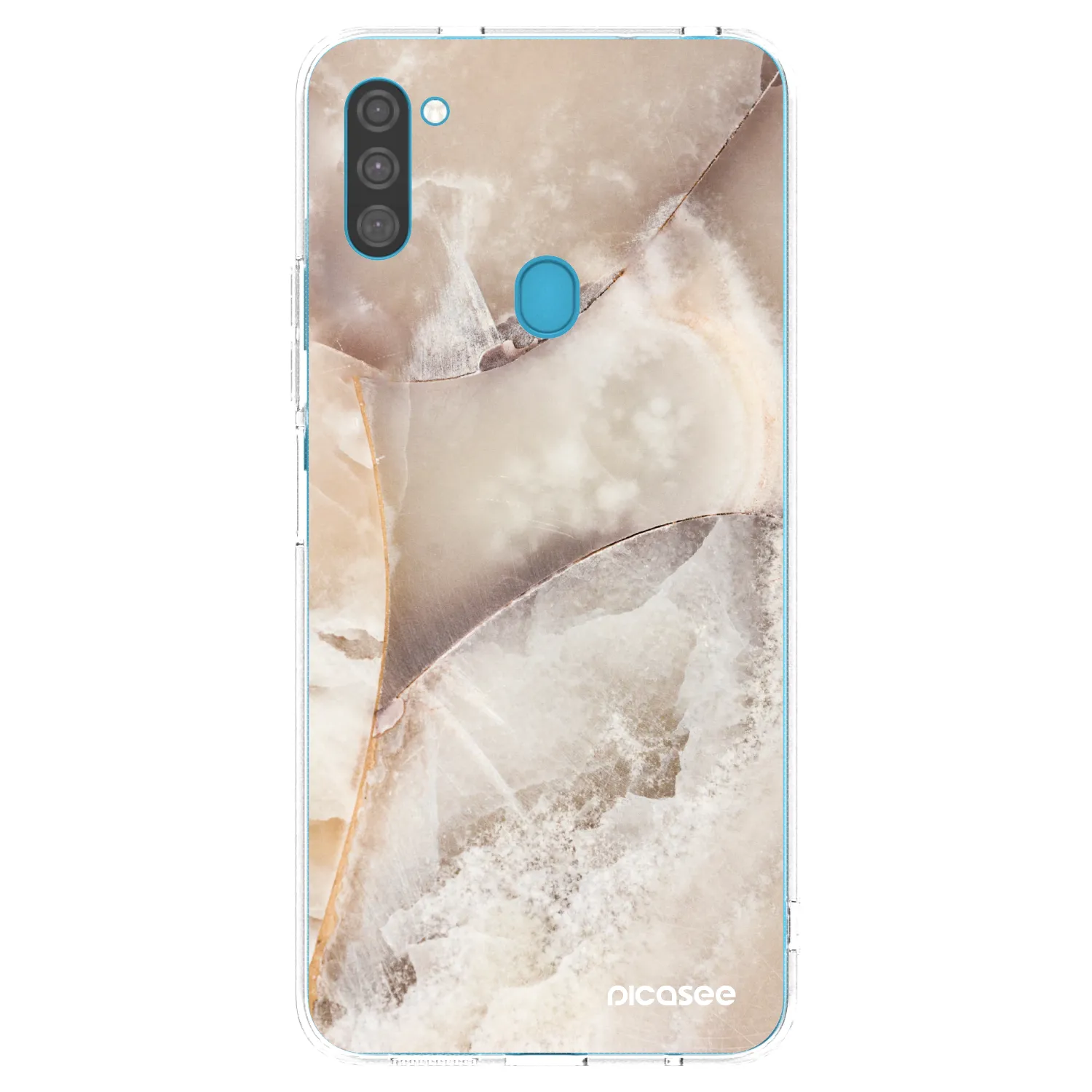 Picasee silikonski prozorni ovitek za Samsung Galaxy M11 - Cream marble