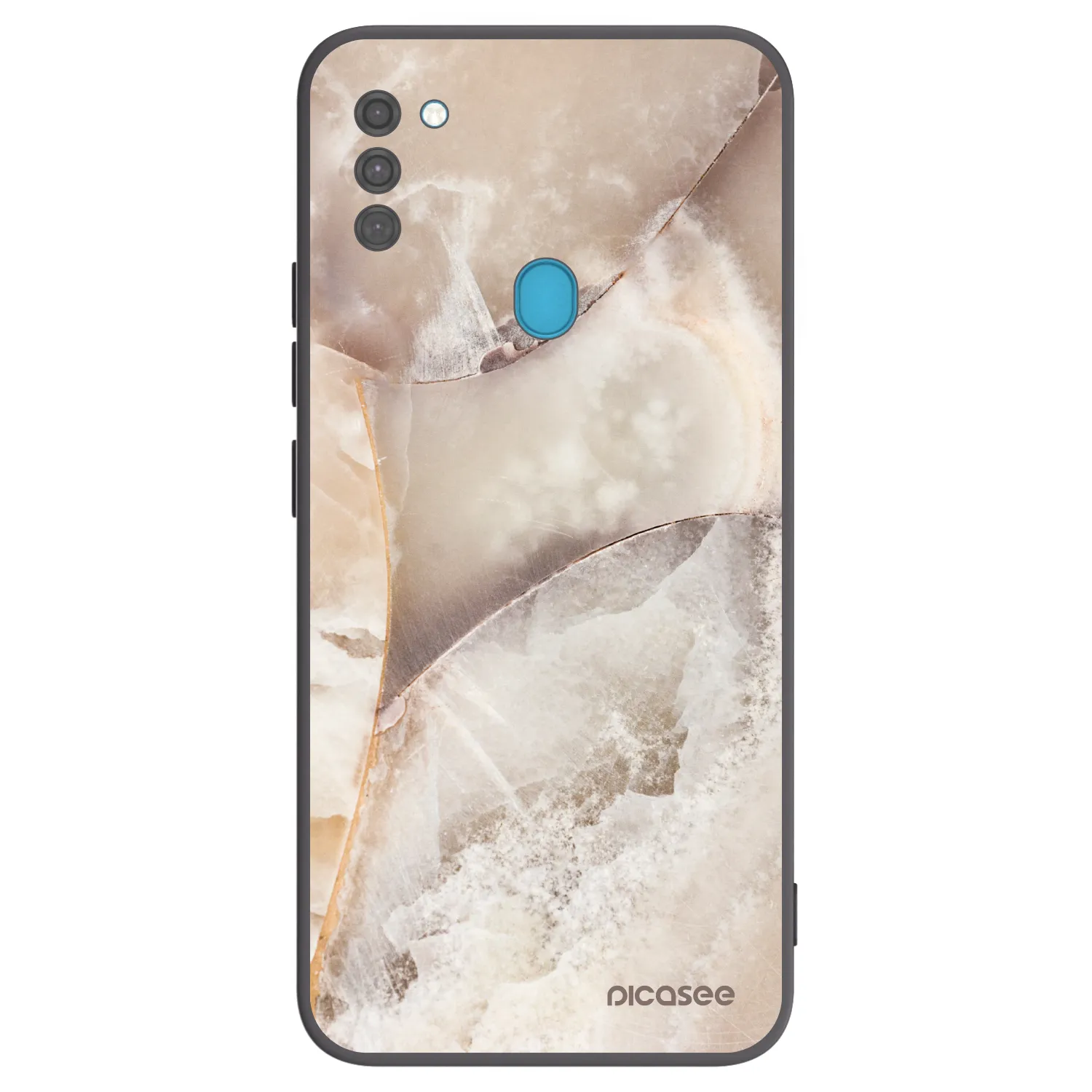 Picasee silikonski črni ovitek za Samsung Galaxy M11 - Cream marble