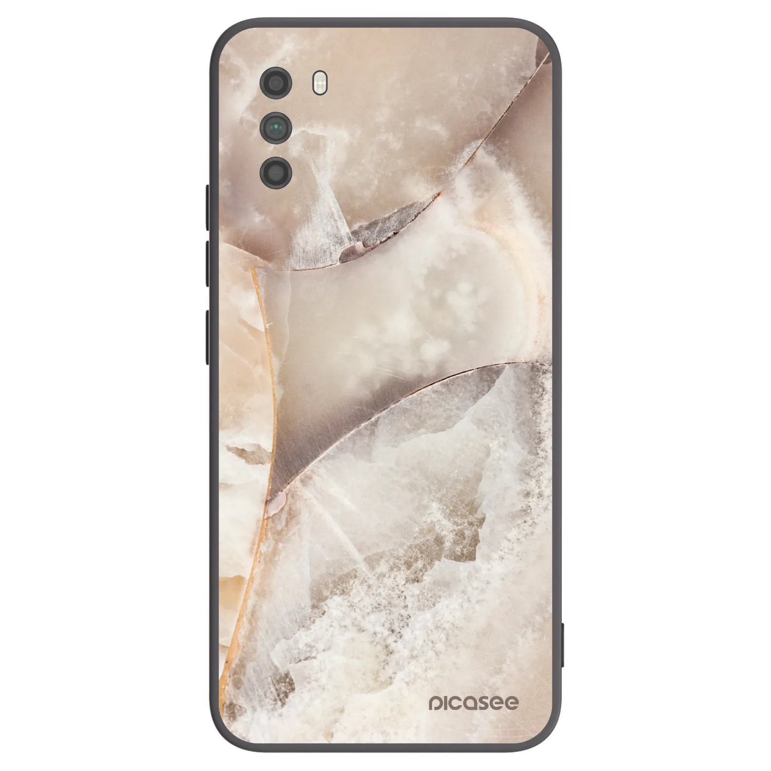 Picasee silikonski črni ovitek za Xiaomi Poco M3 - Cream marble
