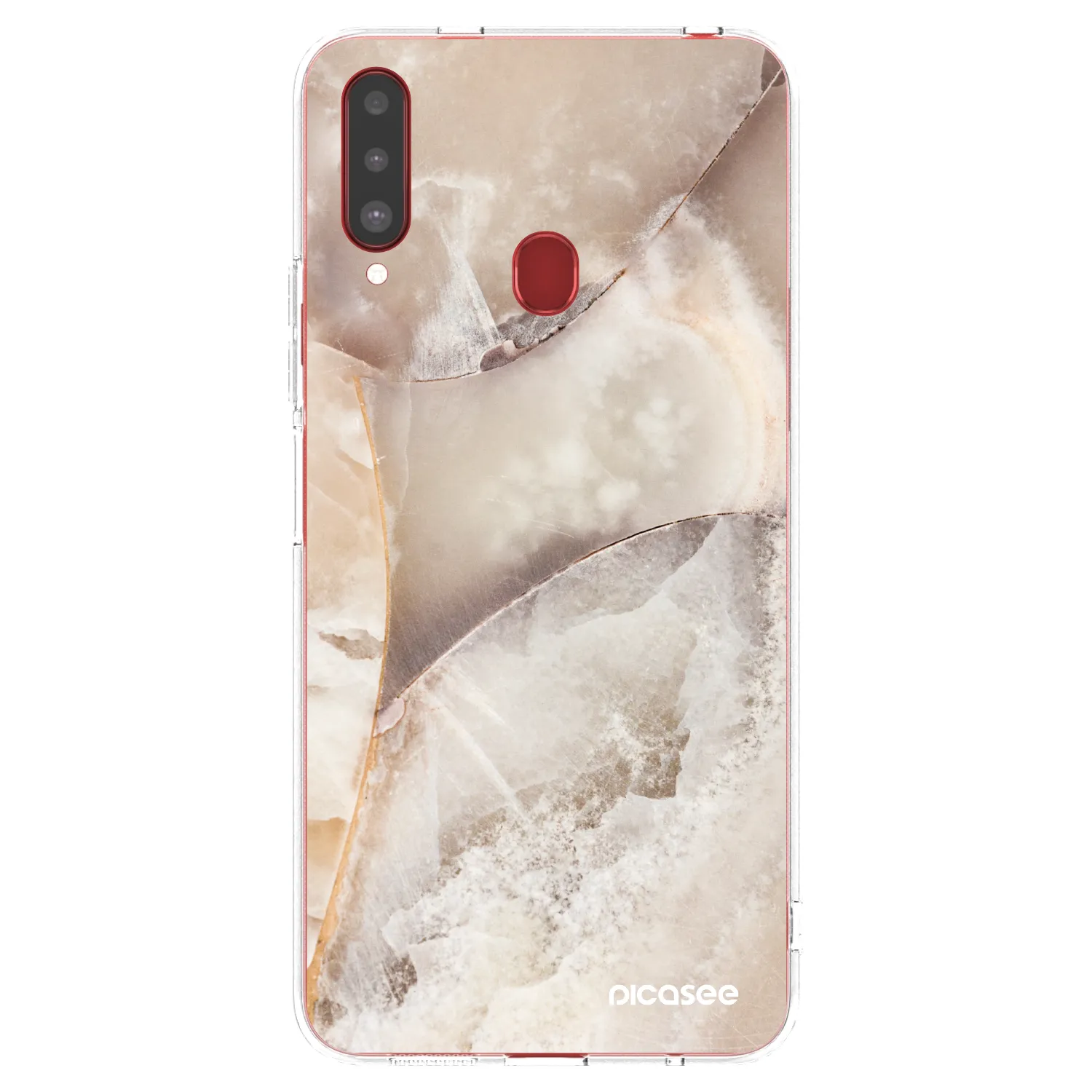 Picasee silikonski prozorni ovitek za Samsung Galaxy A20s - Cream marble