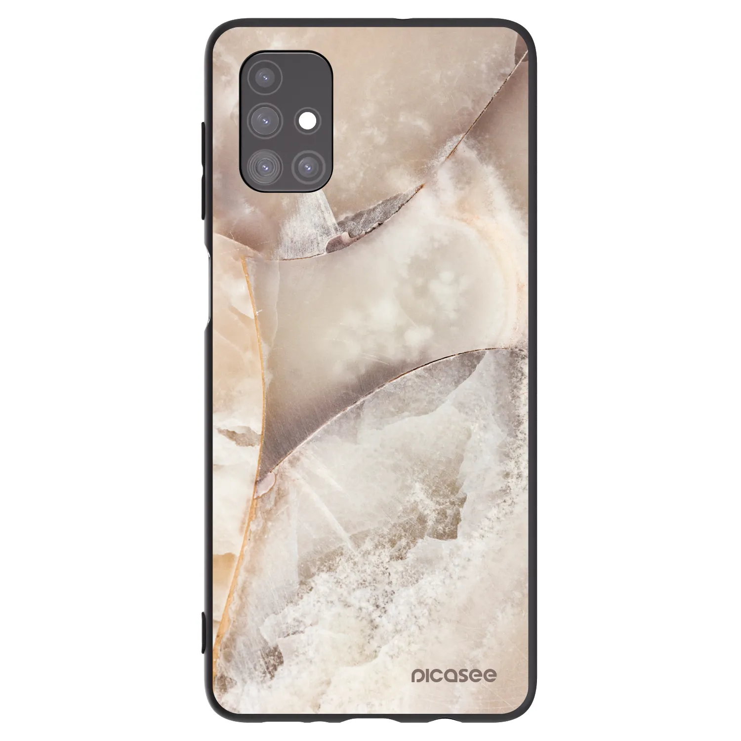 Picasee silikonski črni ovitek za Samsung Galaxy M51 M515F - Cream marble