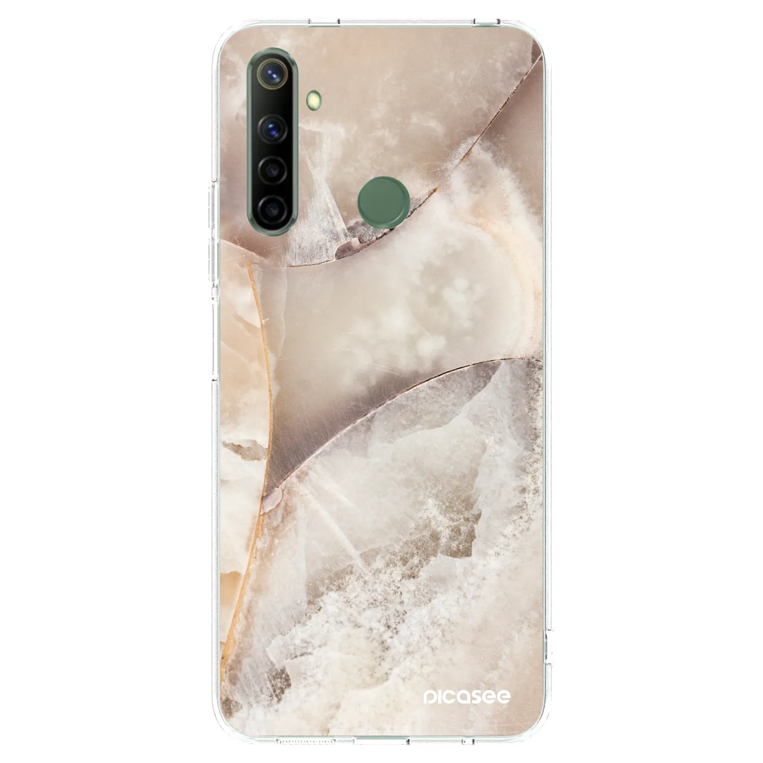 Picasee silikonski prozorni ovitek za Realme 6i - Cream marble