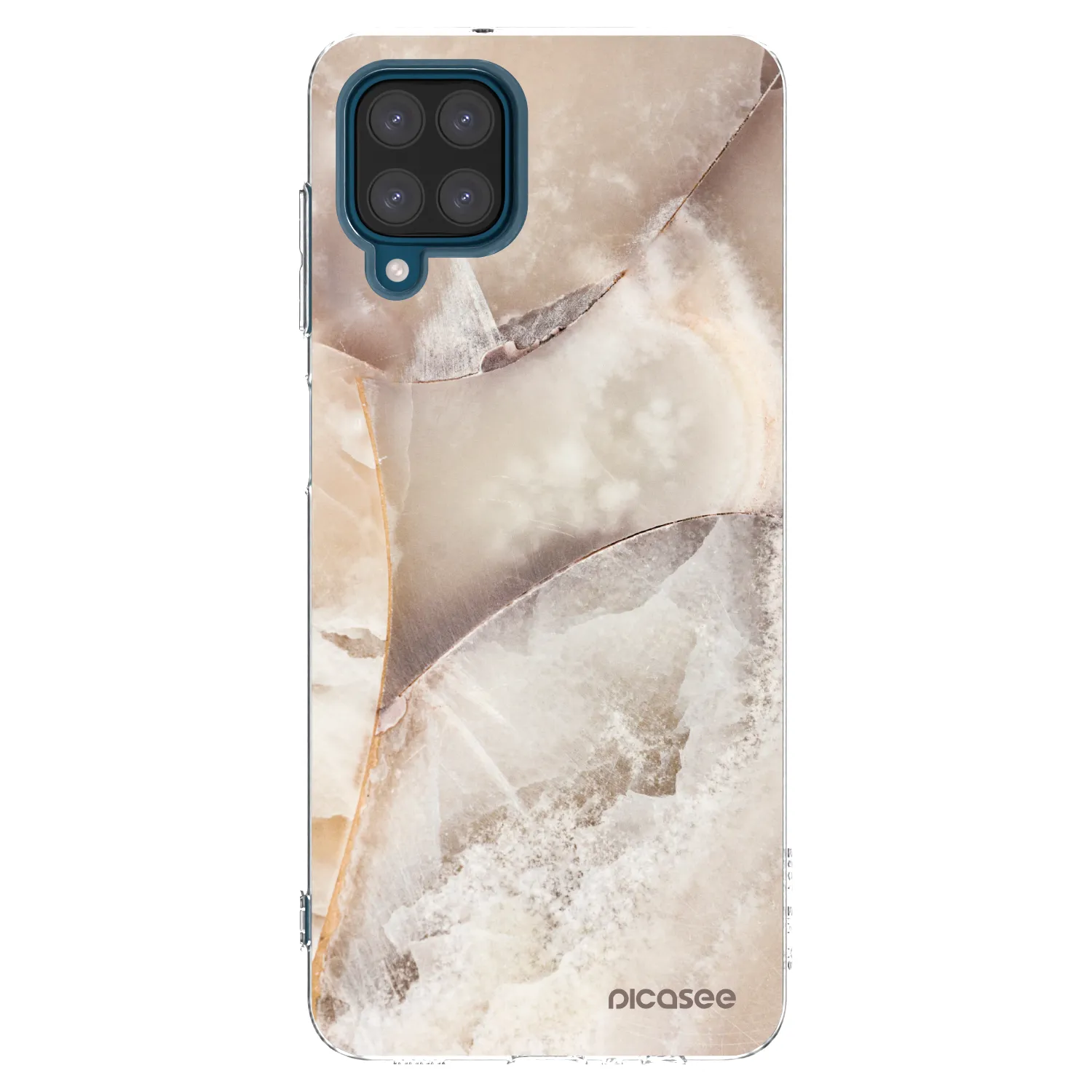 Picasee silikonski prozorni ovitek za Samsung Galaxy A12 A125F - Cream marble