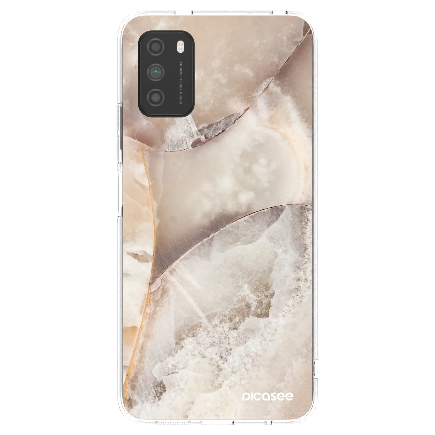 Picasee silikonski prozorni ovitek za Xiaomi Poco M3 - Cream marble