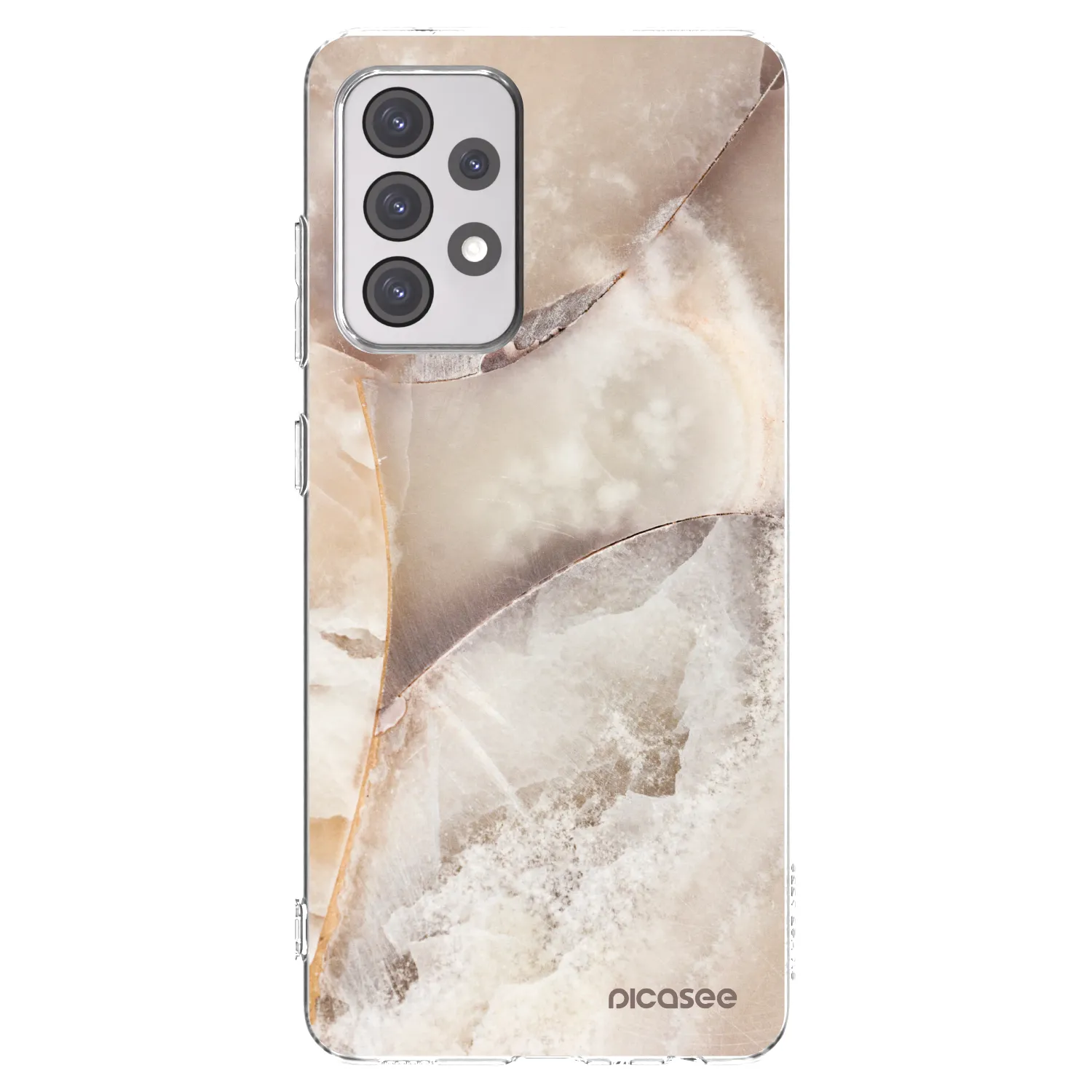 Picasee silikonski prozorni ovitek za Samsung Galaxy A52 5G A525F - Cream marble