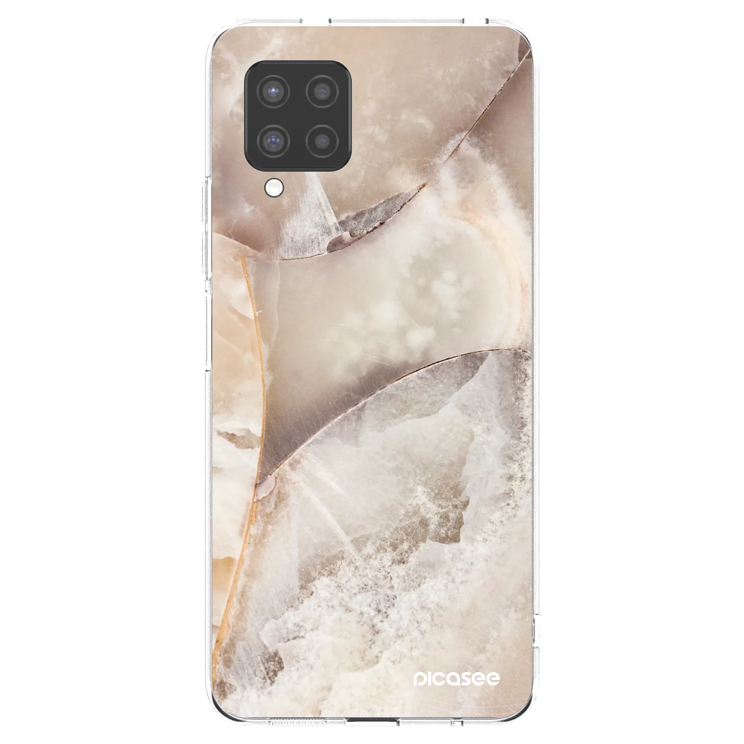 Picasee silikonski prozorni ovitek za Samsung Galaxy A42 A426B - Cream marble