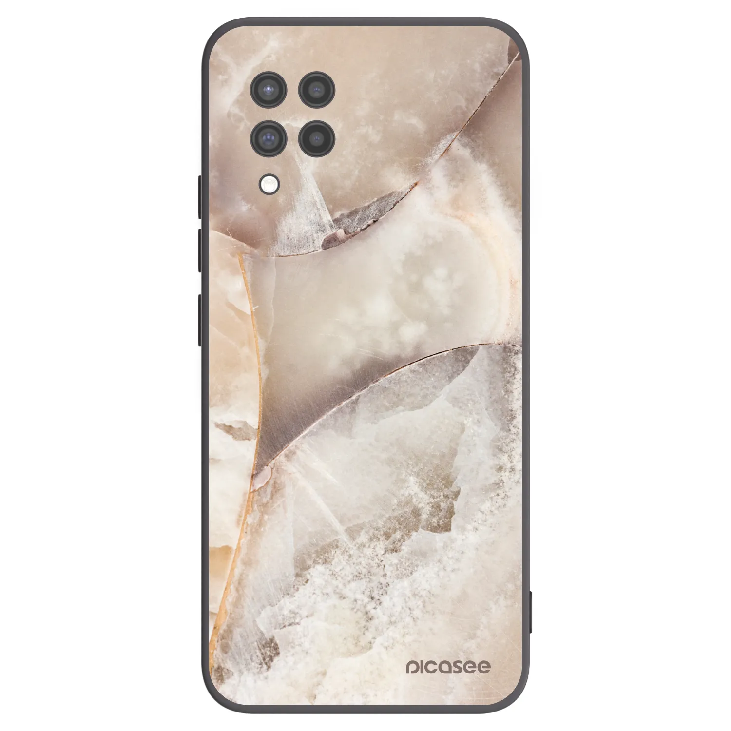 Picasee silikonski črni ovitek za Samsung Galaxy A42 A426B - Cream marble
