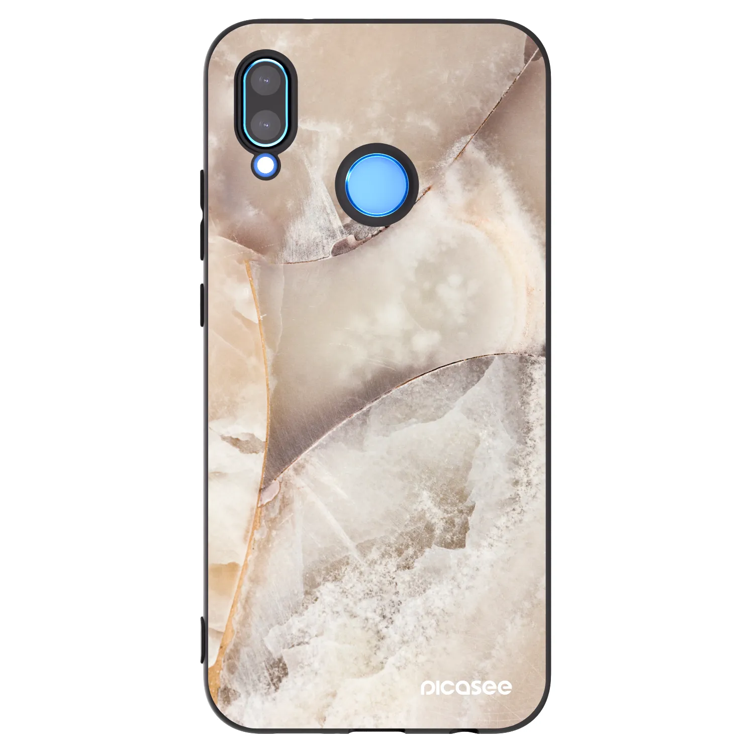 Picasee silikonski črni ovitek za Huawei P20 Lite - Cream marble