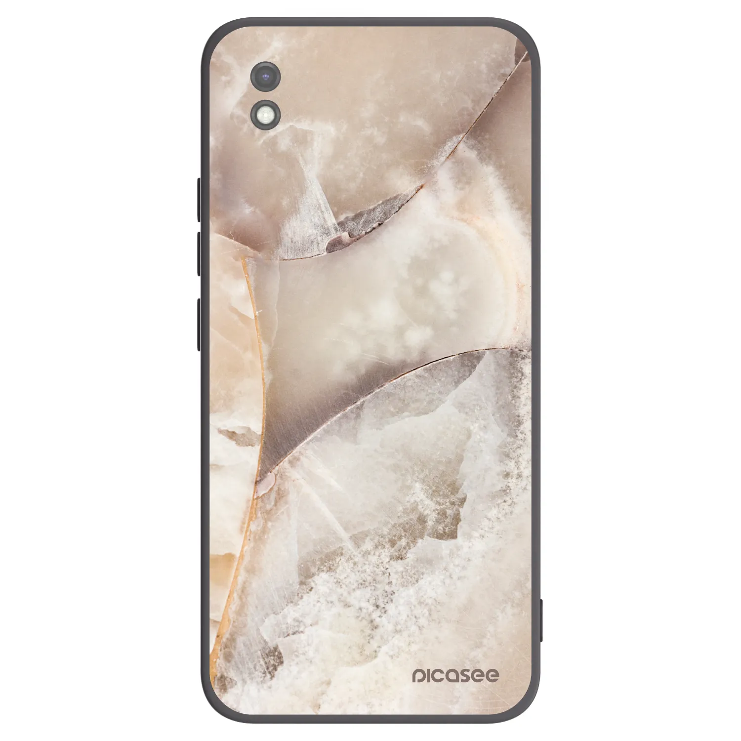Picasee silikonski črni ovitek za Xiaomi Redmi 9AT - Cream marble
