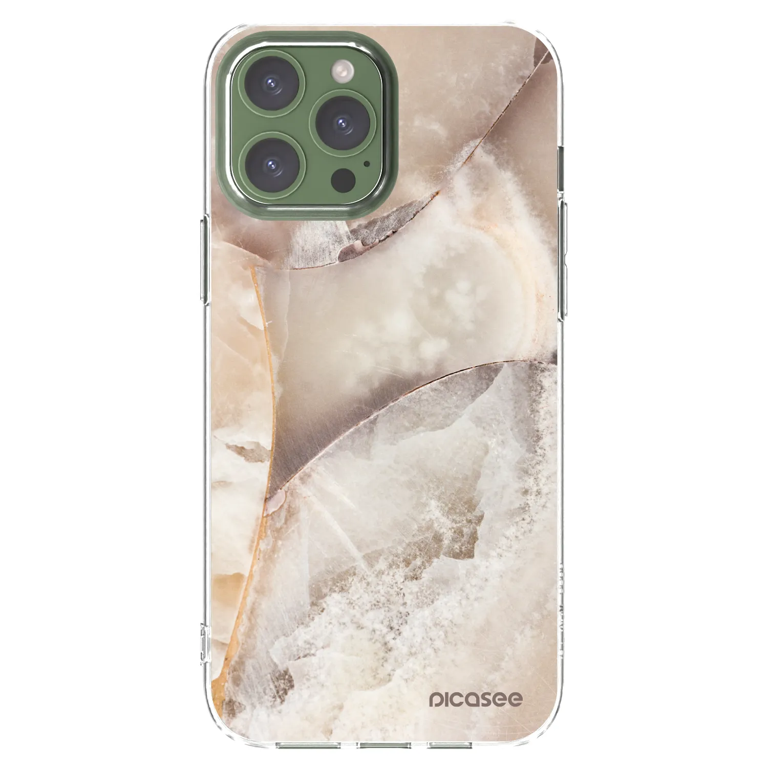 Picasee silikonski prozorni ovitek za Apple iPhone 13 Pro Max - Cream marble