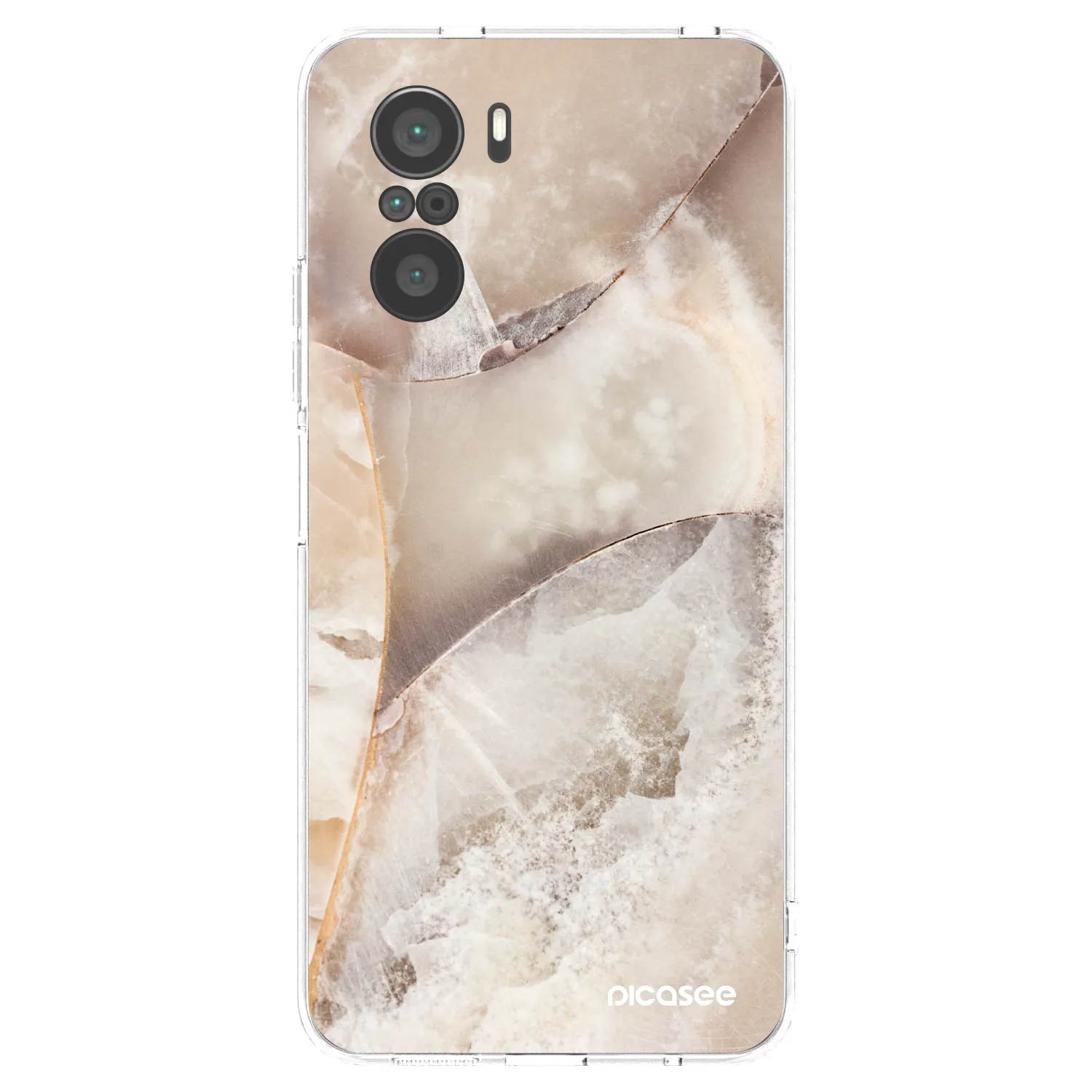 Picasee silikonski prozorni ovitek za Xiaomi Poco F3 - Cream marble
