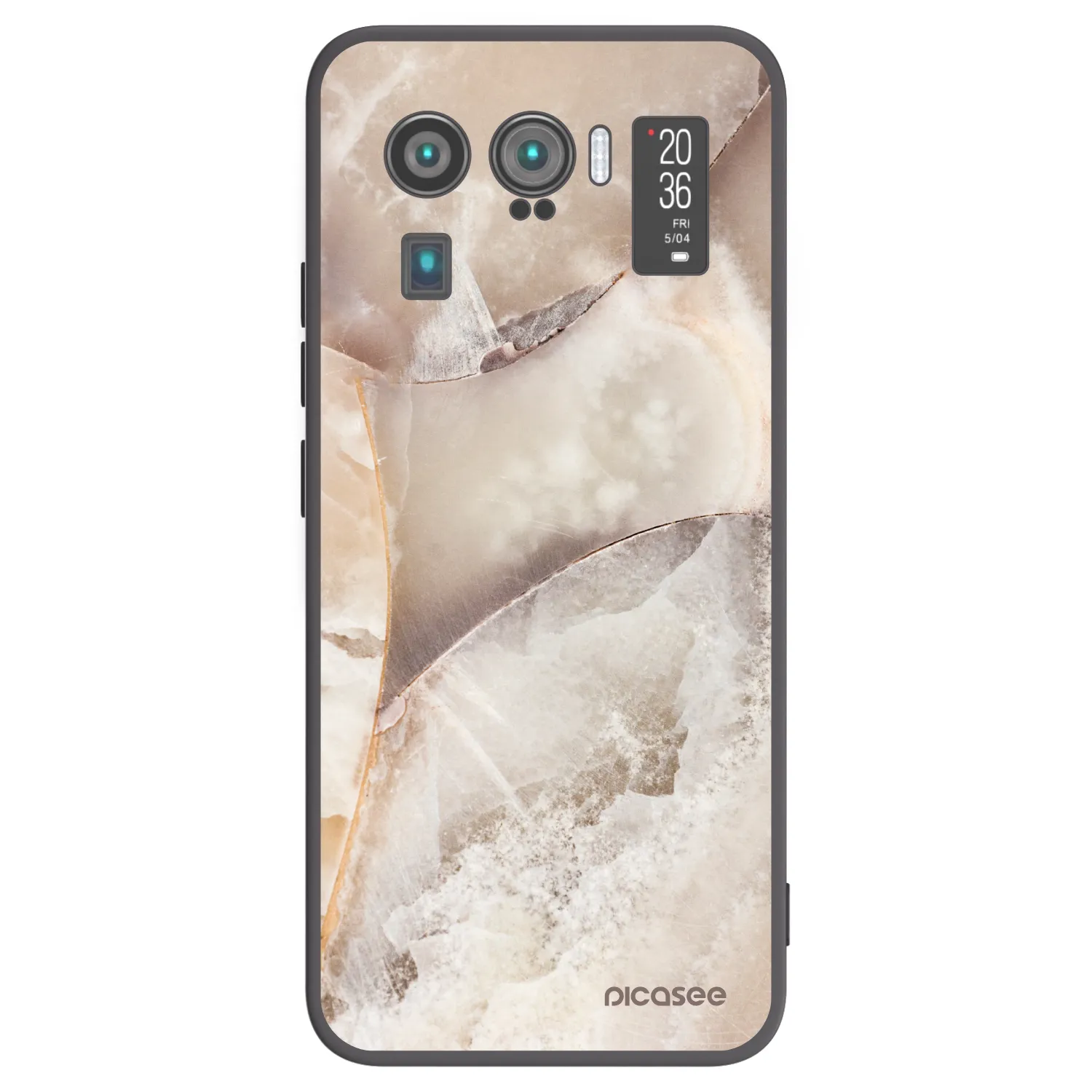 Picasee silikonski črni ovitek za Xiaomi Mi 11 Ultra - Cream marble