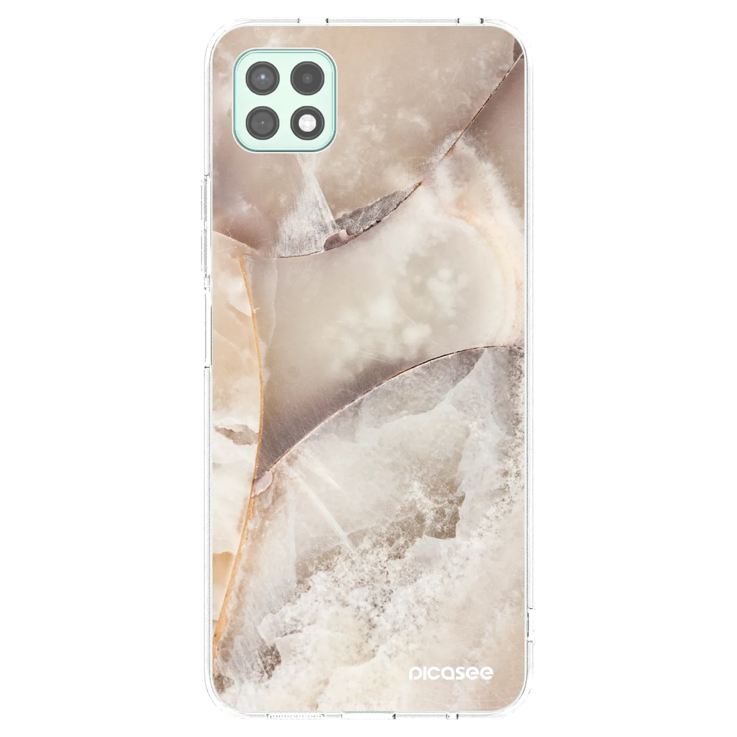 Picasee silikonski prozorni ovitek za Samsung Galaxy A22 A226B 5G - Cream marble