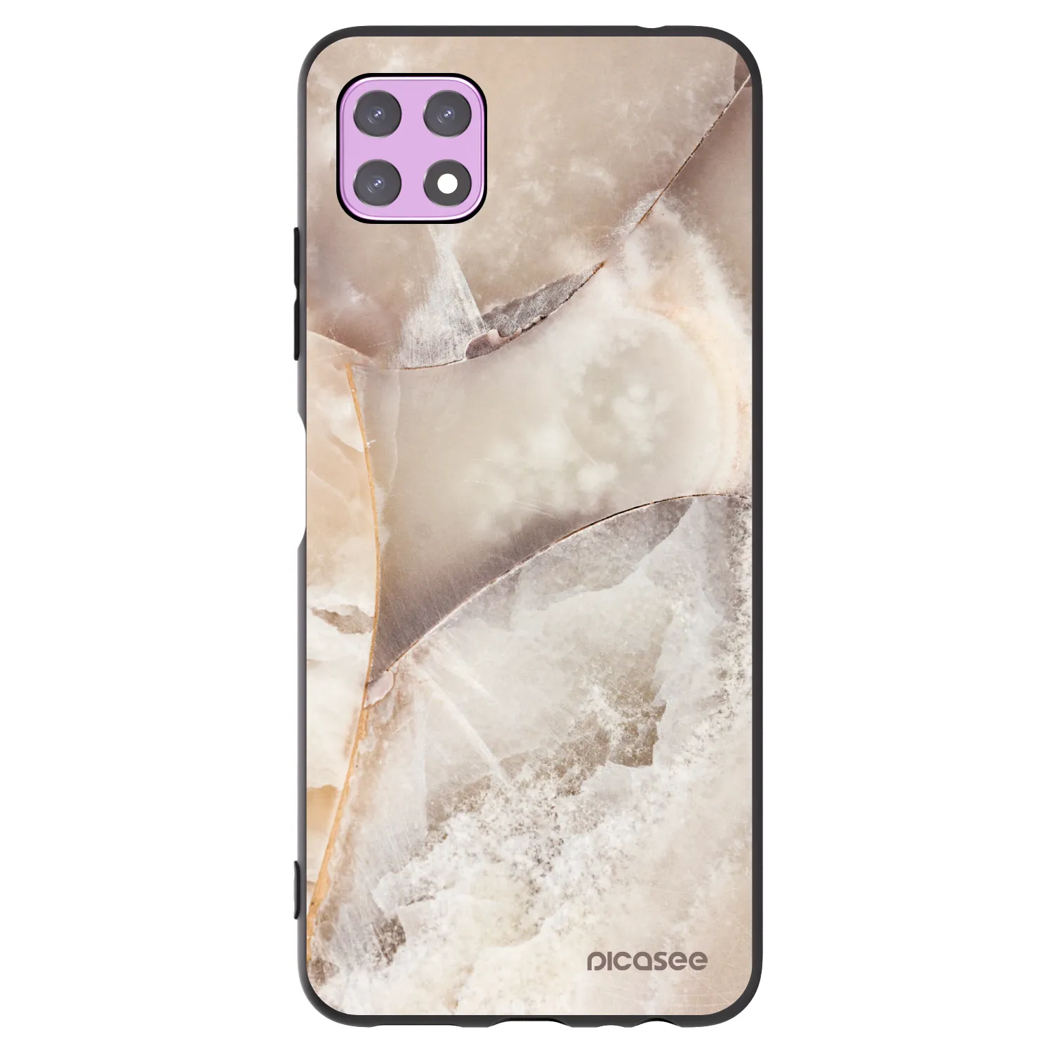 Picasee silikonski črni ovitek za Samsung Galaxy A22 A226B 5G - Cream marble