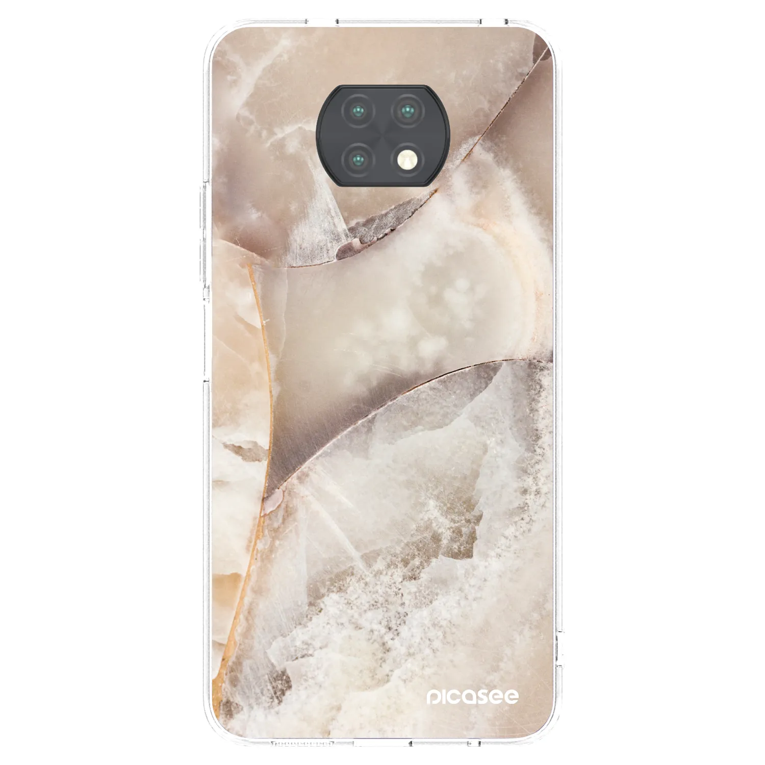 Picasee silikonski prozorni ovitek za Xiaomi Redmi Note 9T - Cream marble