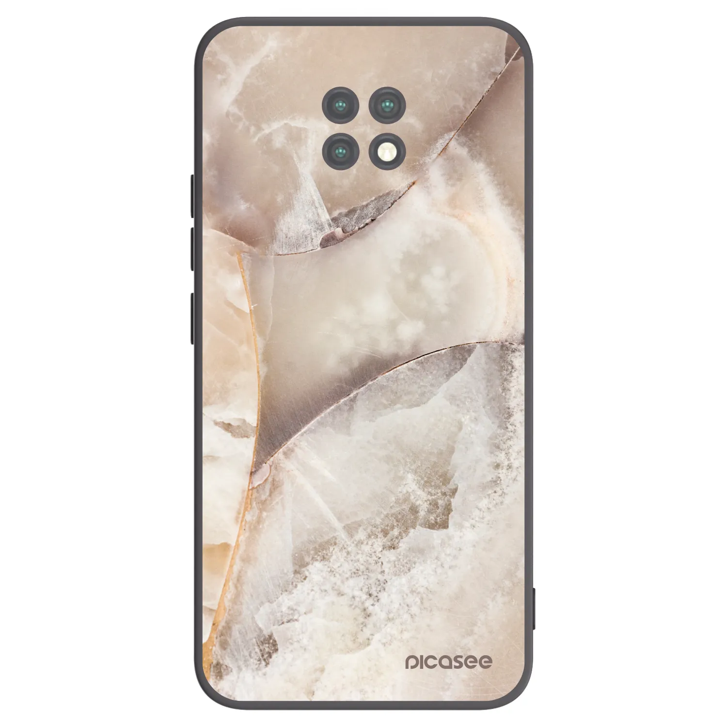 Picasee silikonski črni ovitek za Xiaomi Redmi Note 9T - Cream marble