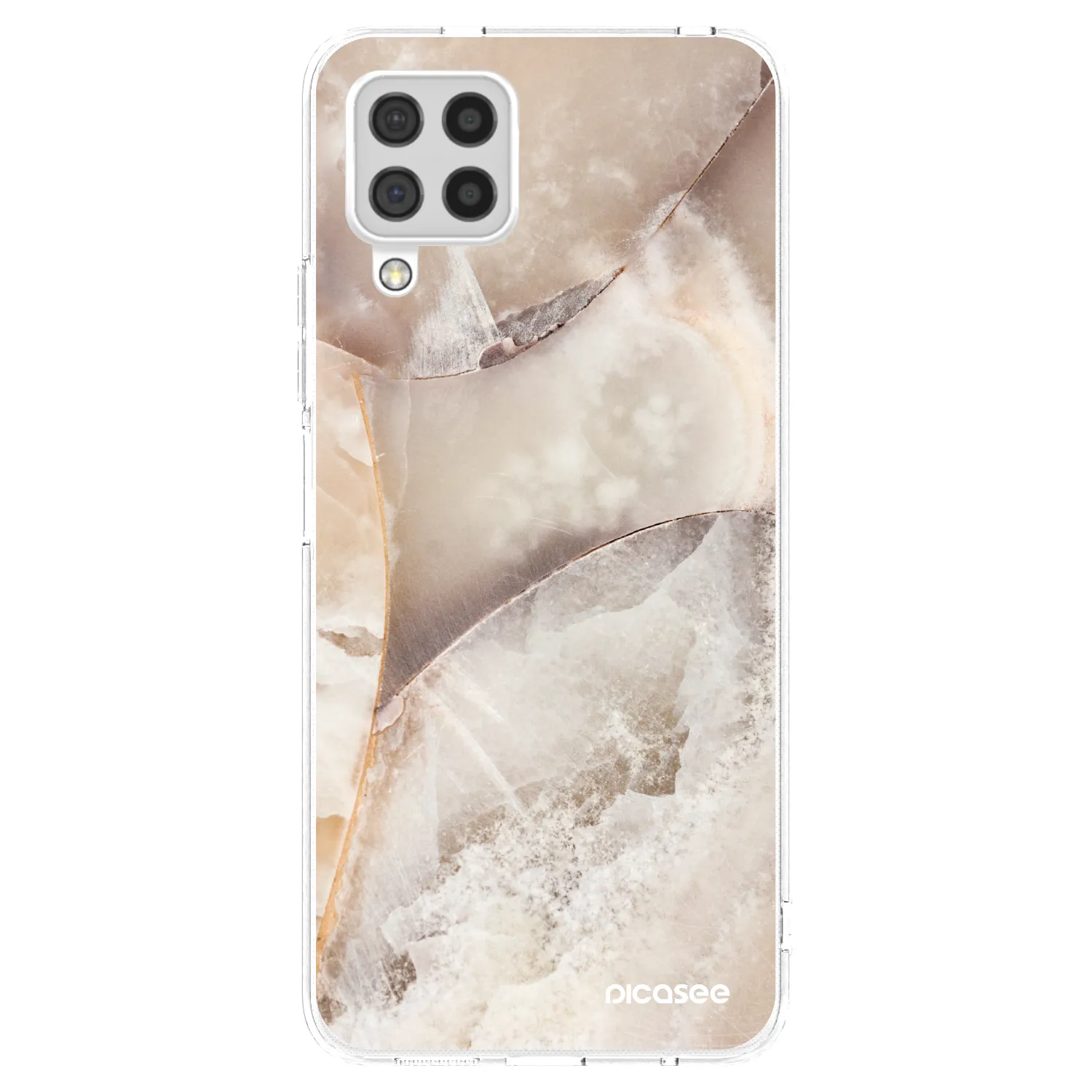 Picasee silikonski prozorni ovitek za Samsung Galaxy A22 A225F 4G - Cream marble