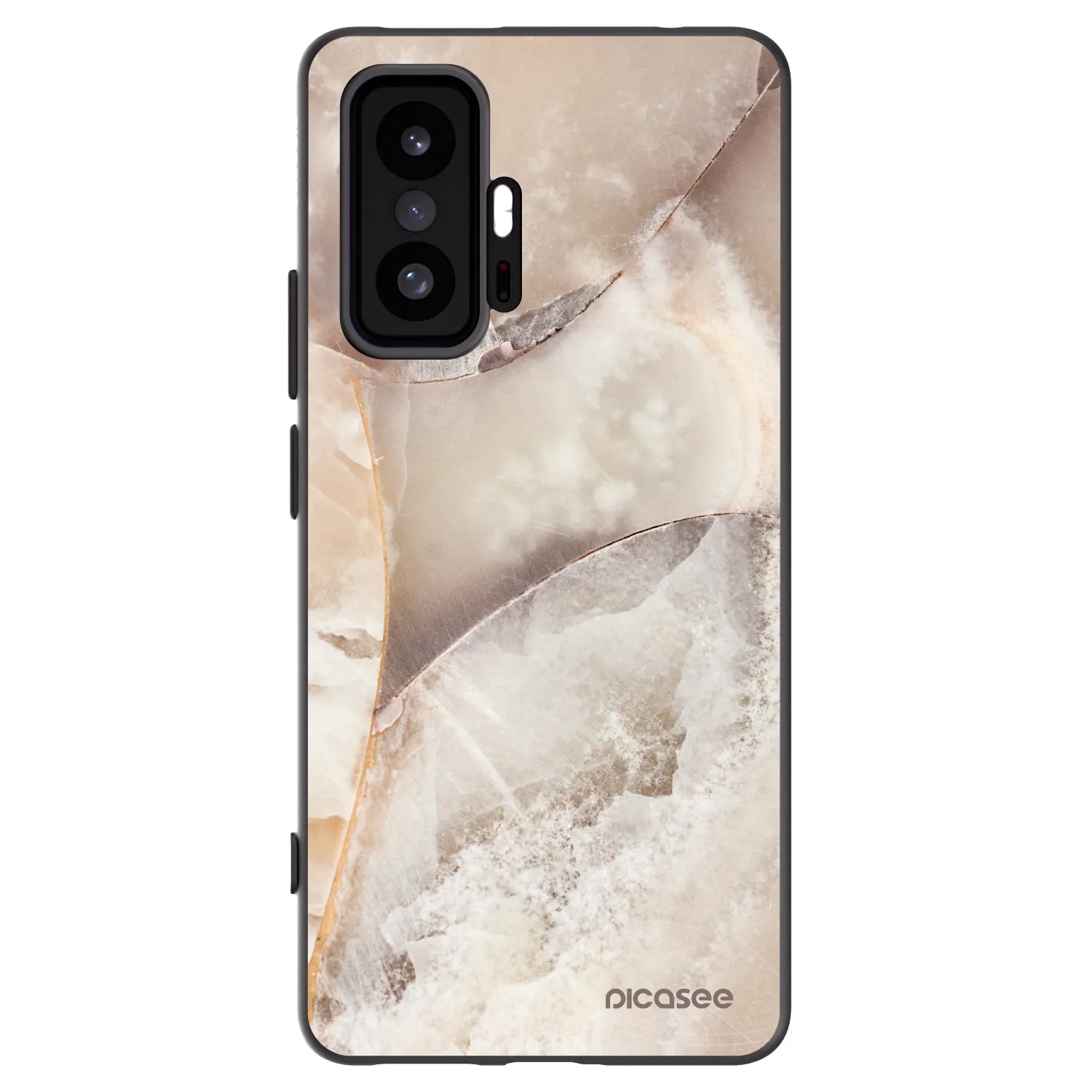 Picasee silikonski črni ovitek za Xiaomi 11T - Cream marble