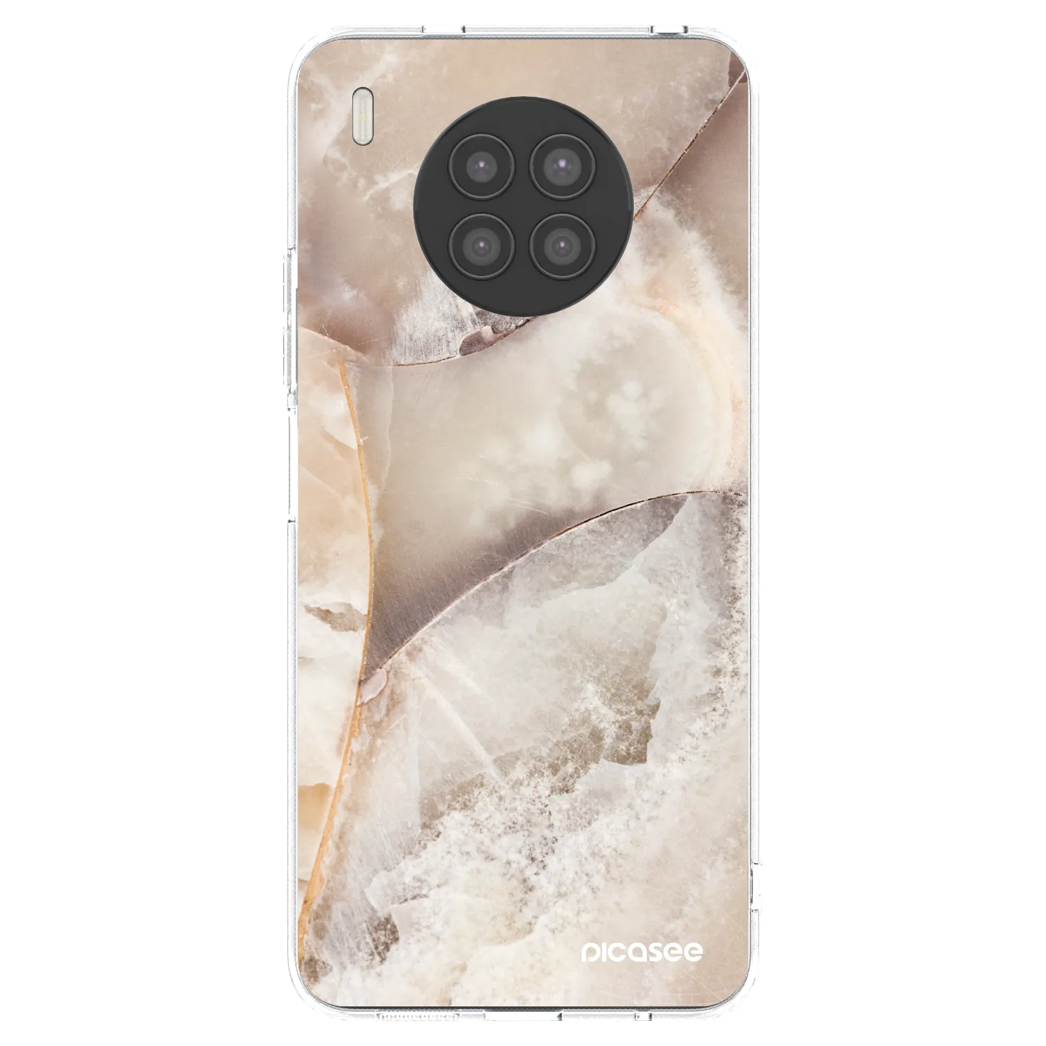 Picasee silikonski prozorni ovitek za Huawei Nova 8i - Cream marble