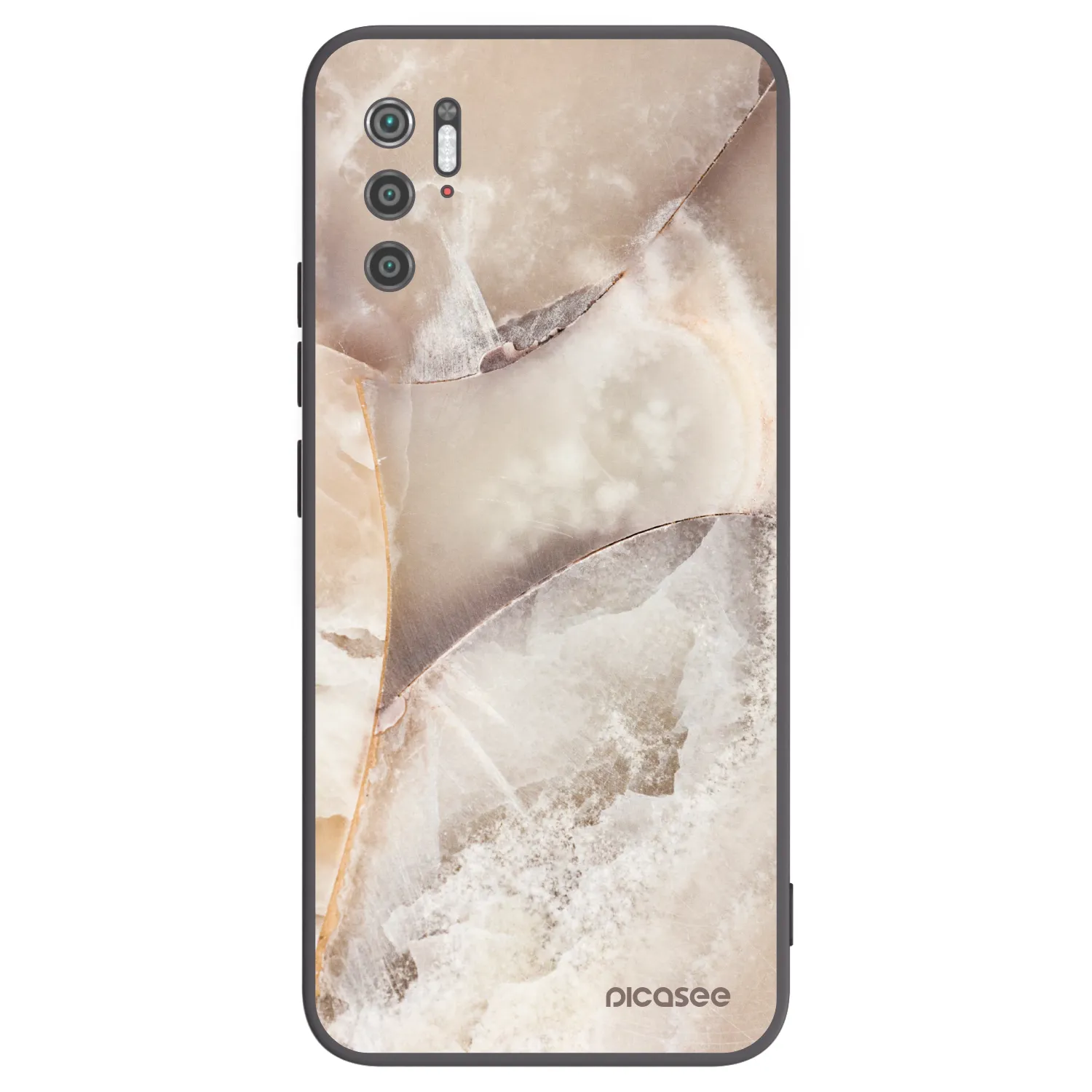 Picasee silikonski črni ovitek za Xiaomi Poco M3 Pro 5G - Cream marble