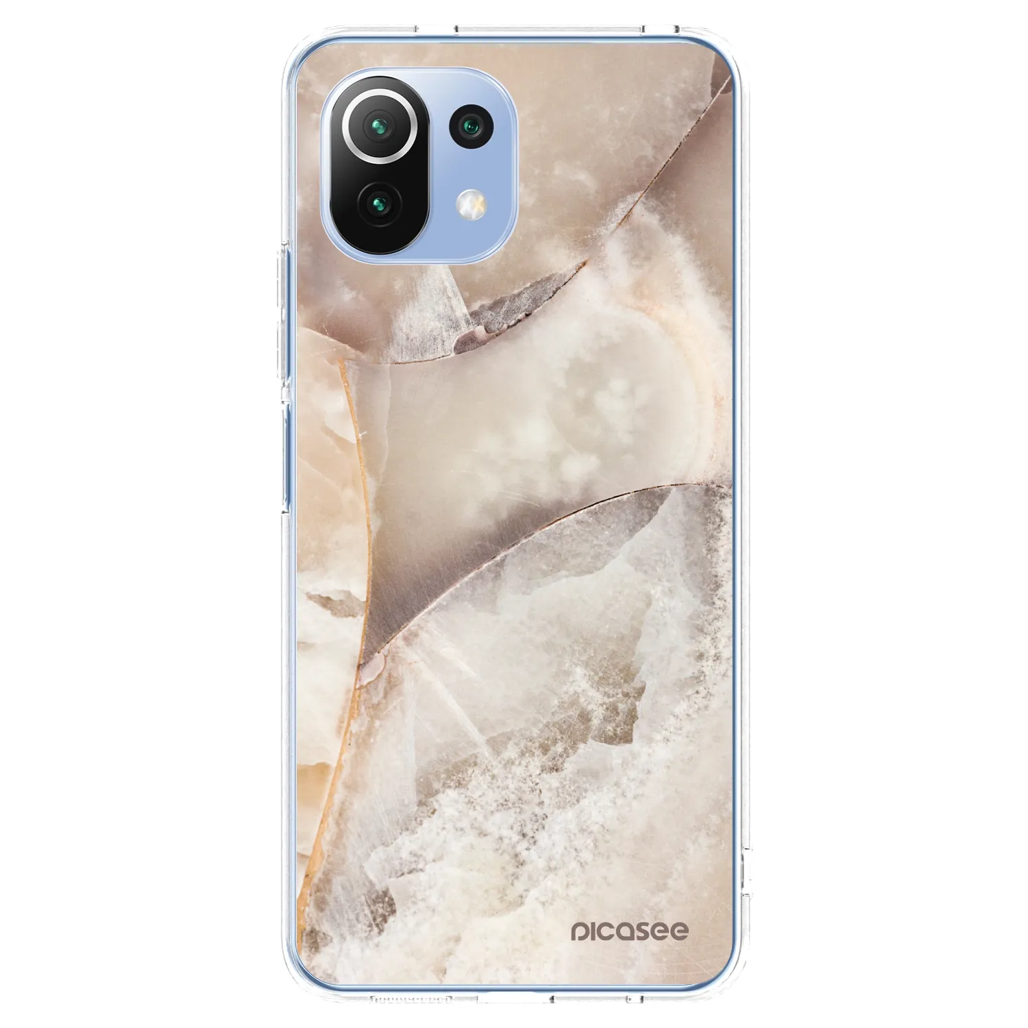 Picasee silikonski prozorni ovitek za Xiaomi 11 Lite 5G NE - Cream marble