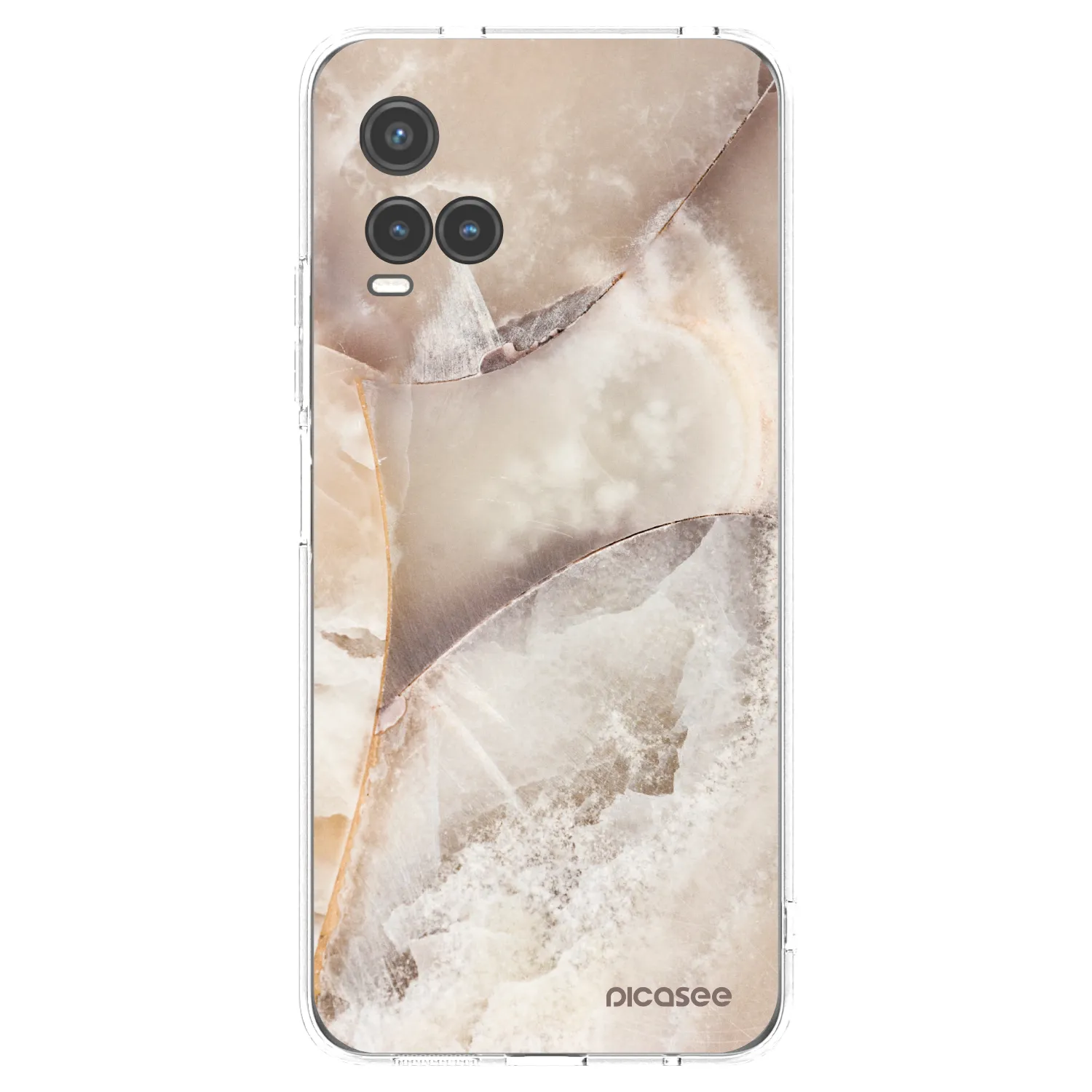 Picasee silikonski prozorni ovitek za Vivo Y33s - Cream marble