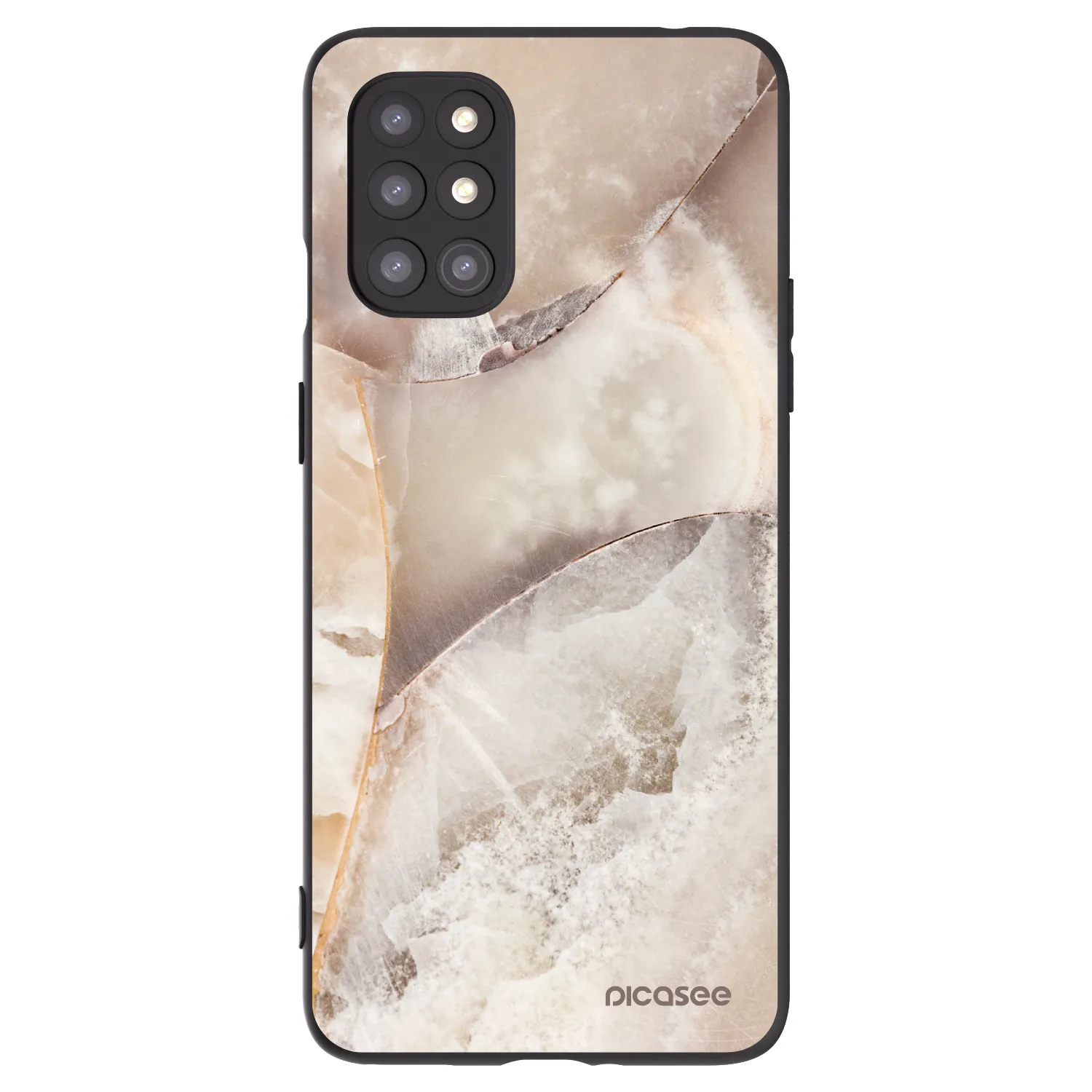 Picasee silikonski črni ovitek za OnePlus 8T - Cream marble