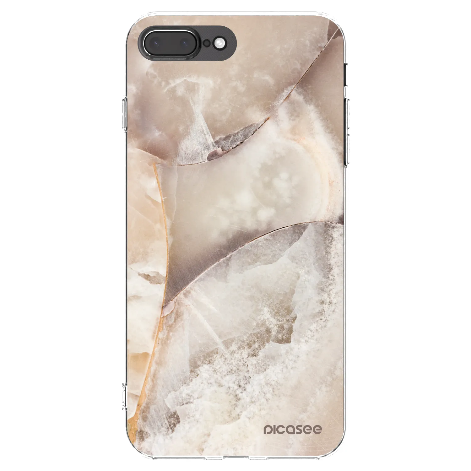Picasee silikonski prozorni ovitek za Apple iPhone 7 Plus - Cream marble