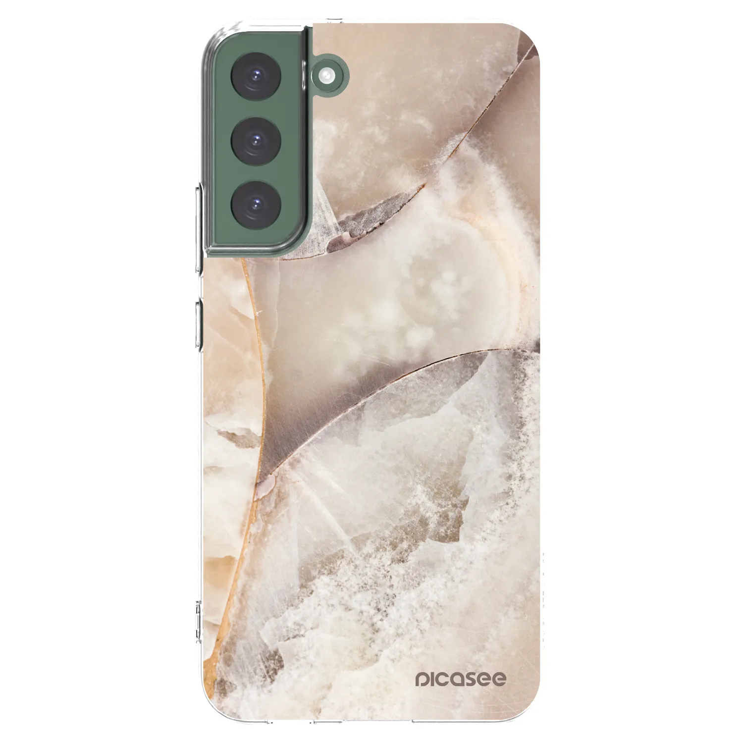 Picasee silikonski prozorni ovitek za Samsung Galaxy S22+ 5G - Cream marble