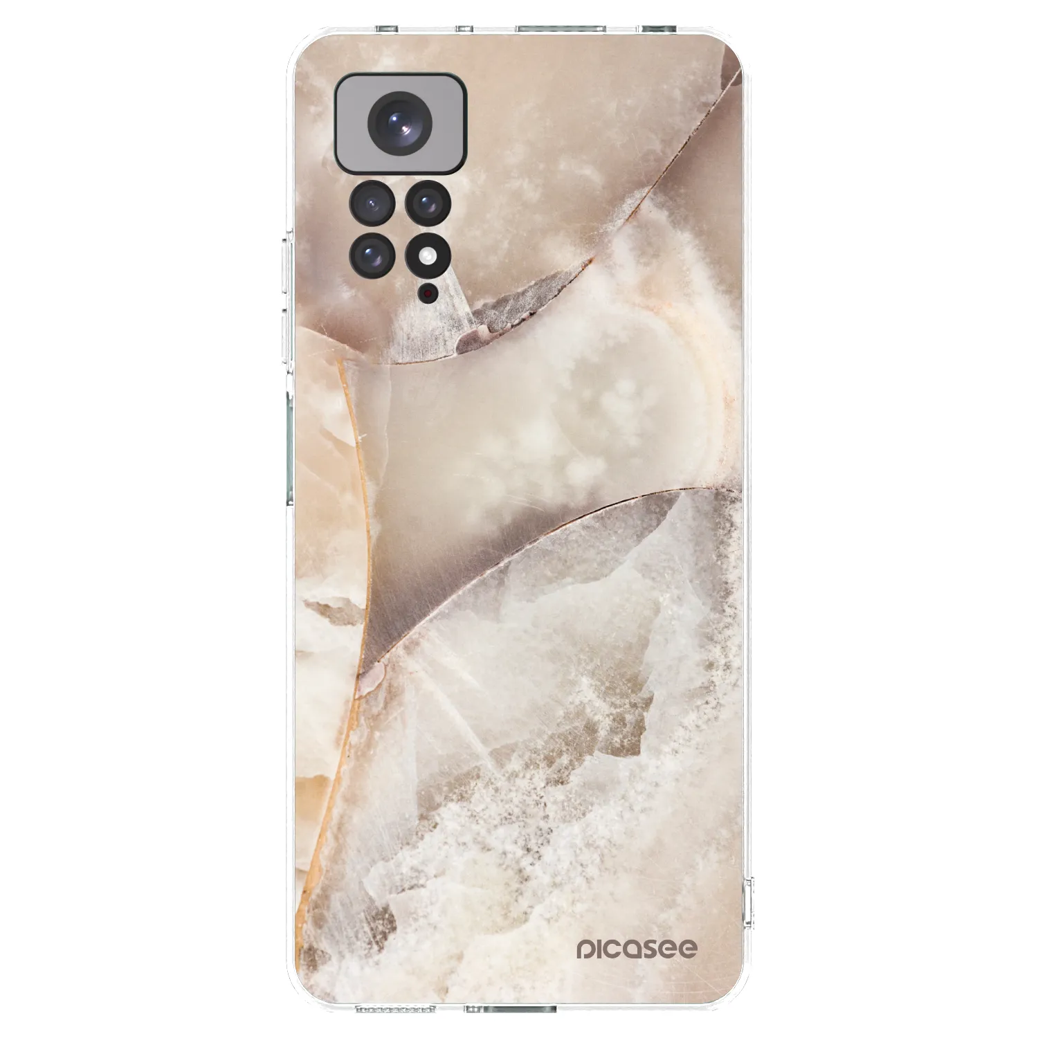Picasee silikonski prozorni ovitek za Xiaomi Redmi Note 11 - Cream marble