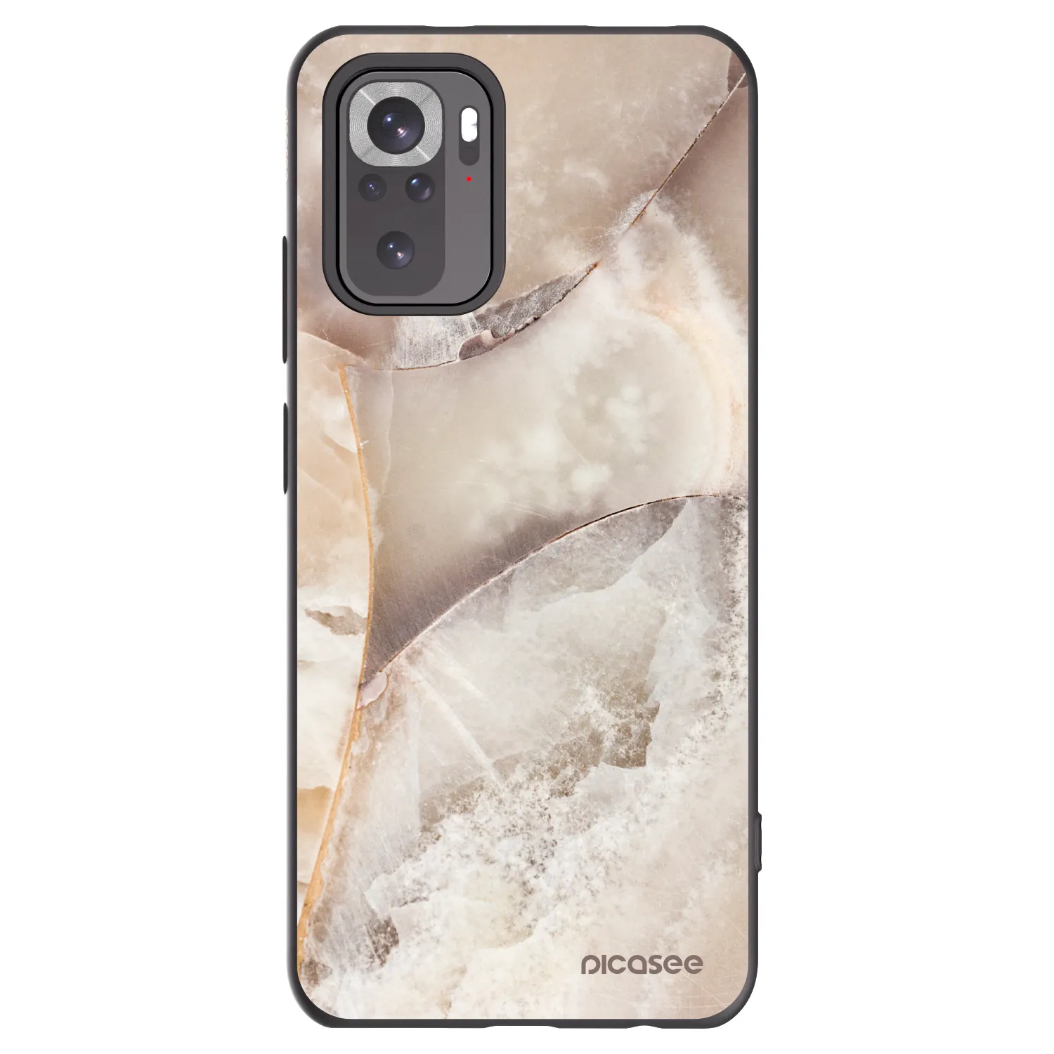 Picasee silikonski črni ovitek za Xiaomi Redmi Note 11S 4G - Cream marble