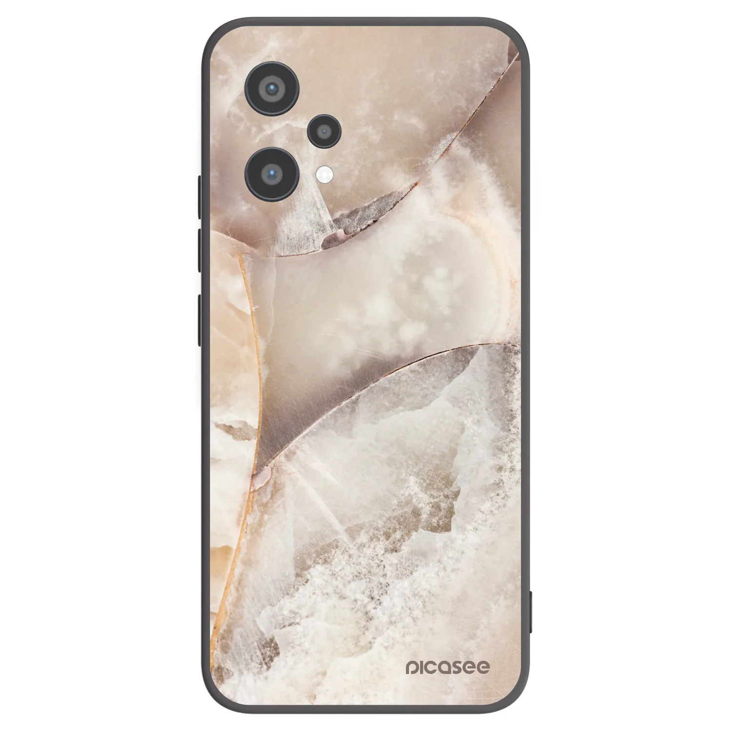 Picasee silikonski črni ovitek za Realme 9 Pro 5G - Cream marble