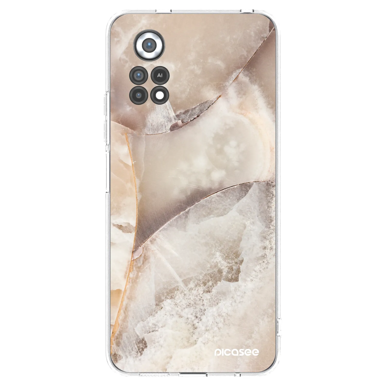 Picasee silikonski prozorni ovitek za Xiaomi Poco X4 Pro 5G - Cream marble