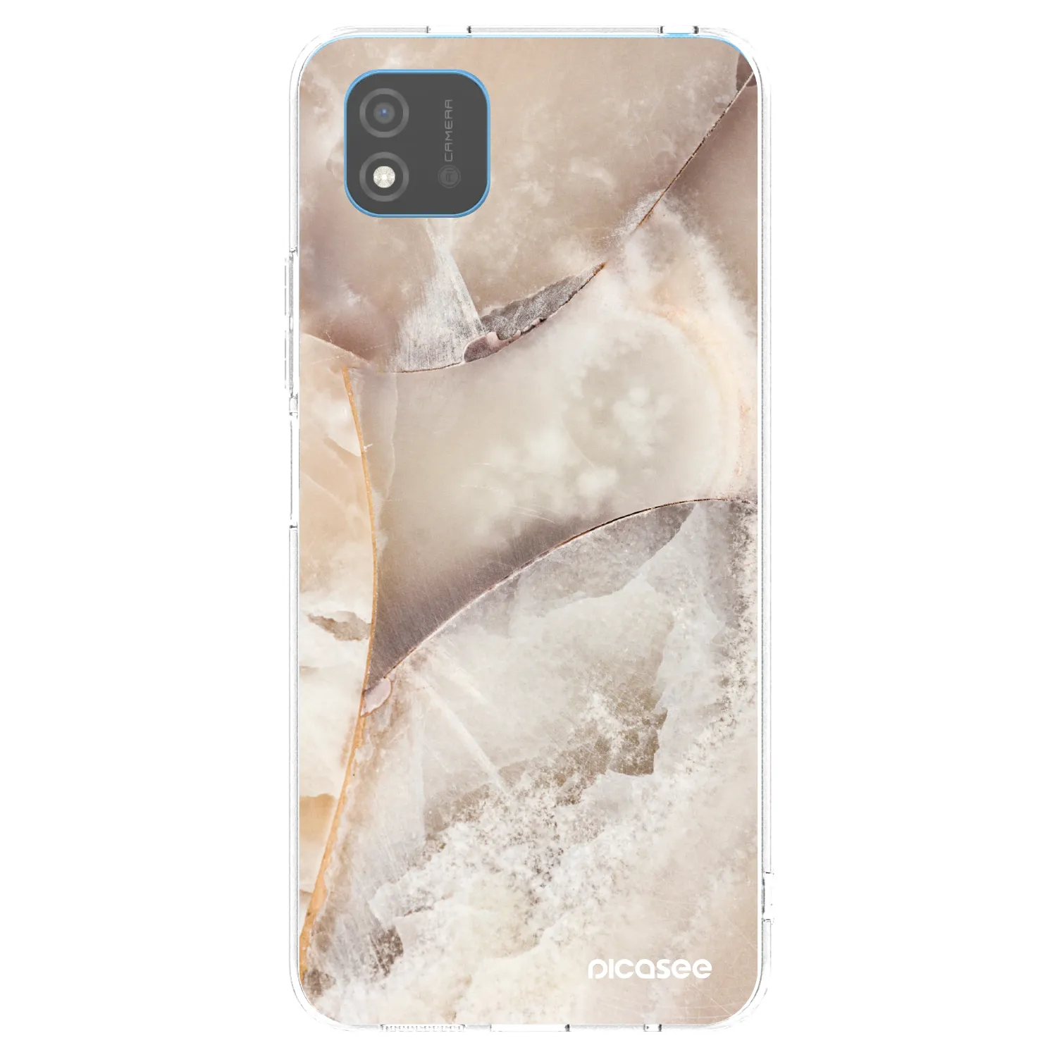 Picasee silikonski prozorni ovitek za Realme C11 (2021) - Cream marble