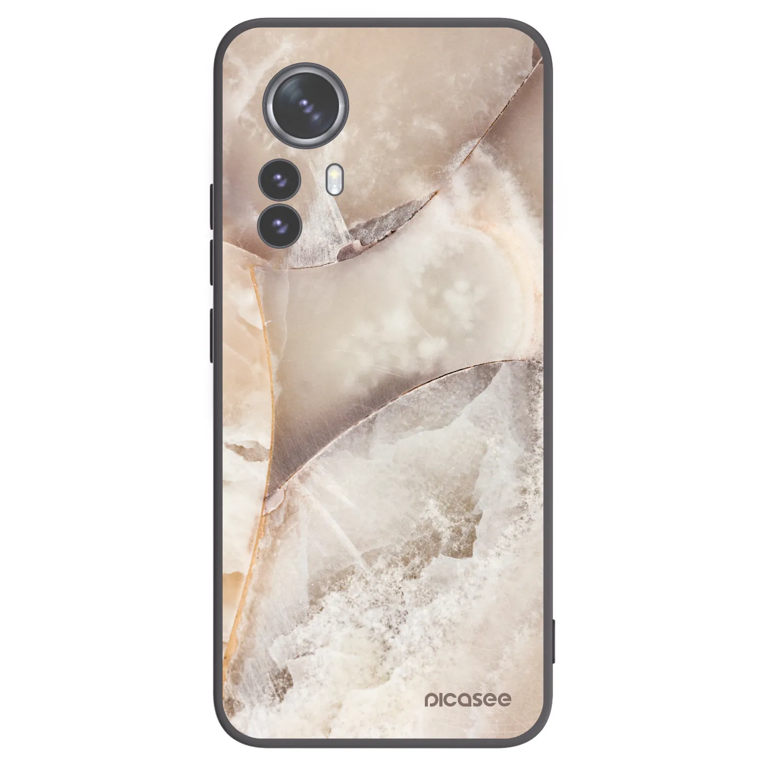 Picasee silikonski črni ovitek za Xiaomi 12 Pro - Cream marble