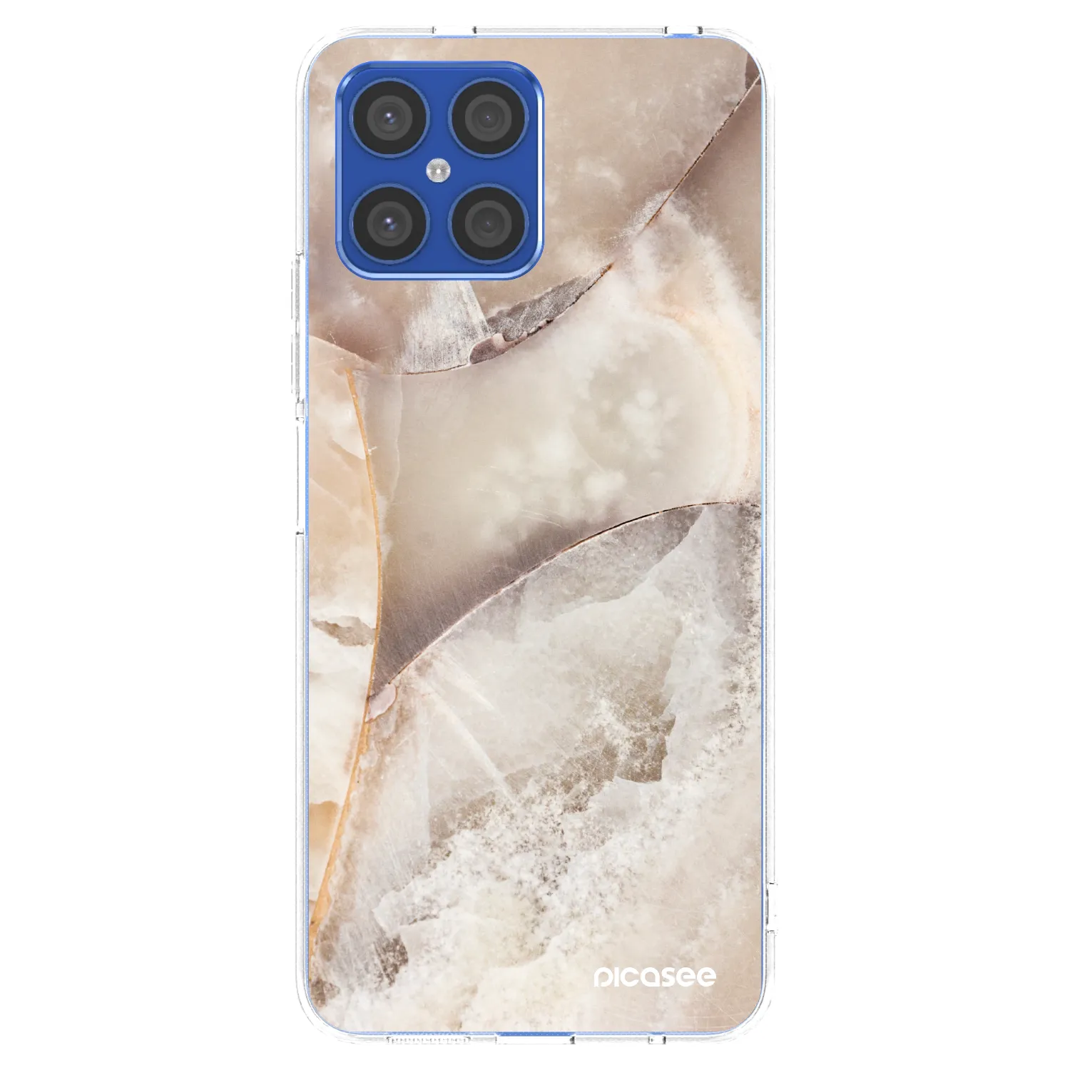 Picasee silikonski prozorni ovitek za Honor X8 4G - Cream marble