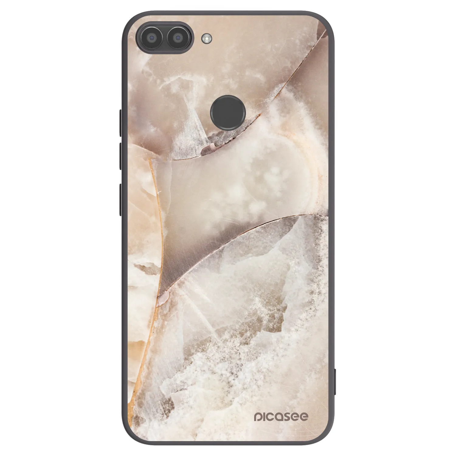 Picasee silikonski črni ovitek za Huawei P Smart - Cream marble